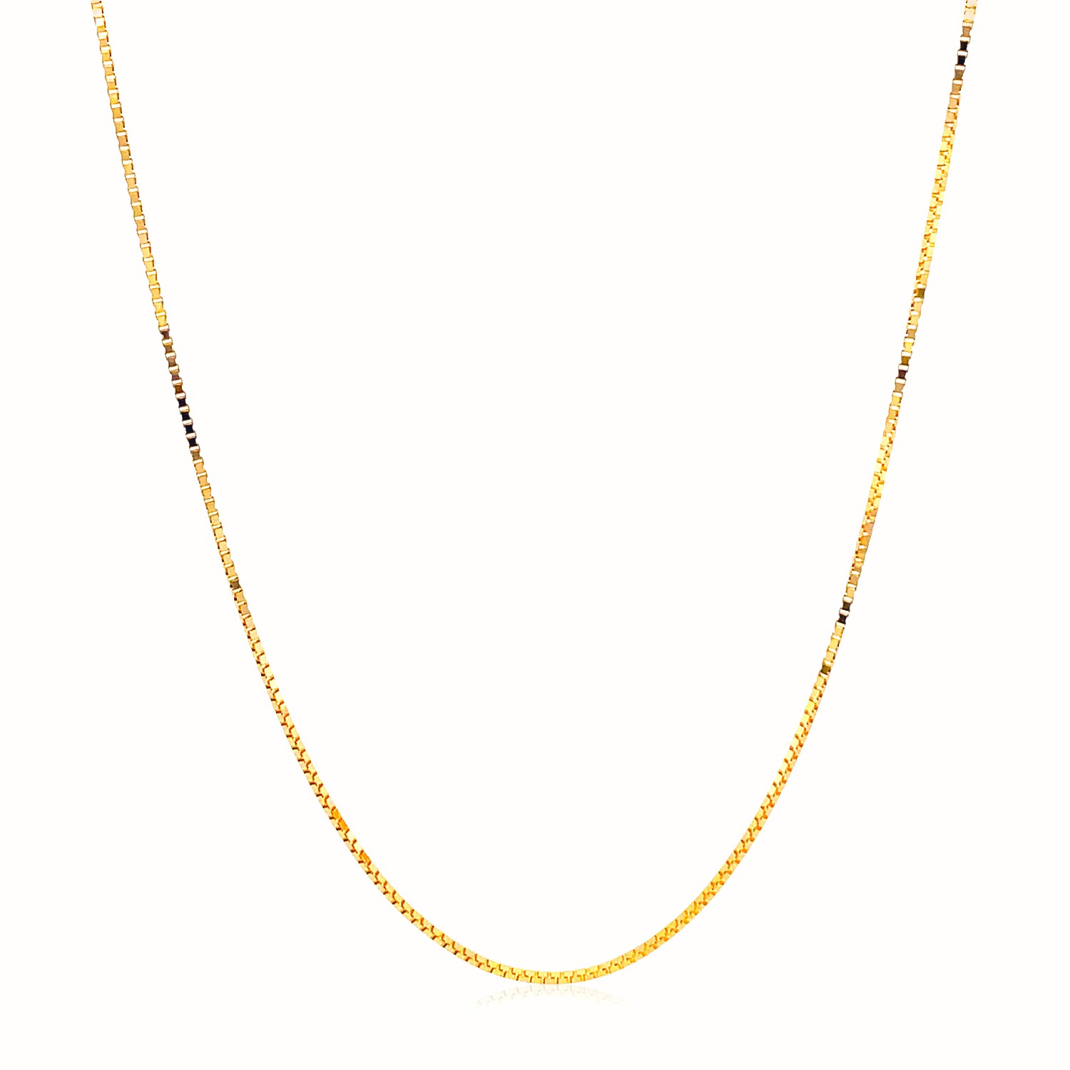 14k Yellow Gold Adjustable Box Chain (0.70 mm) - Image 2