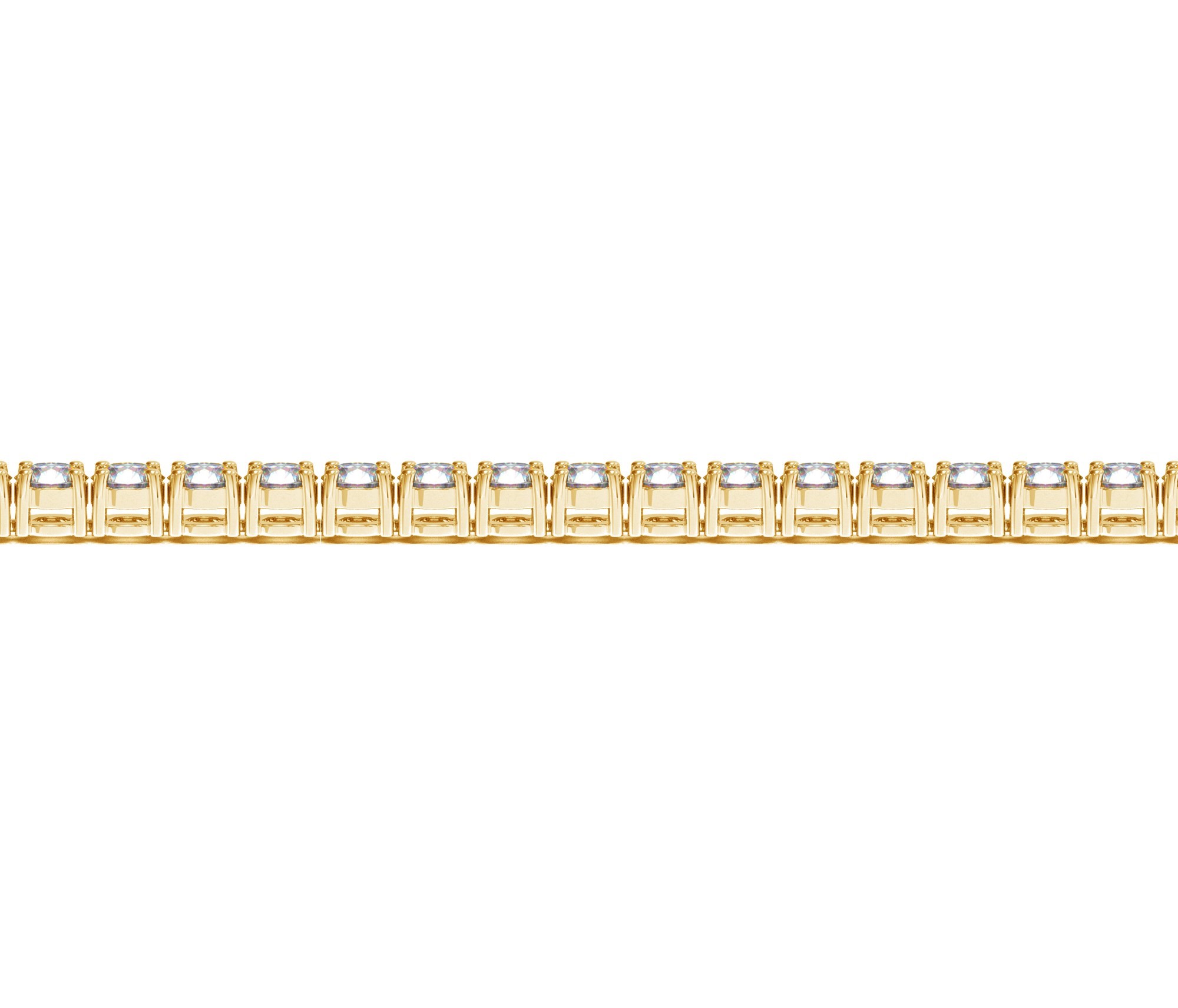 Lab Grown Round Diamond Tennis Bracelet in 14k Yellow Gold(10 cctw F/G VS2/SI1) - Image 3
