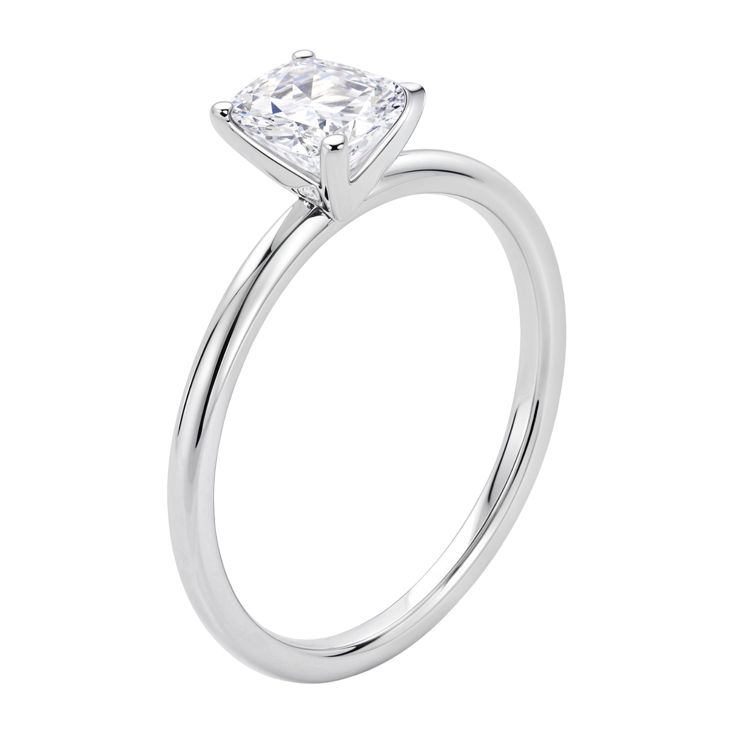 1 1/2 Carat Emerald Lab Grown IGI G/VS1 Diamond Solitaire Ring in 14K White Gold - Image 2