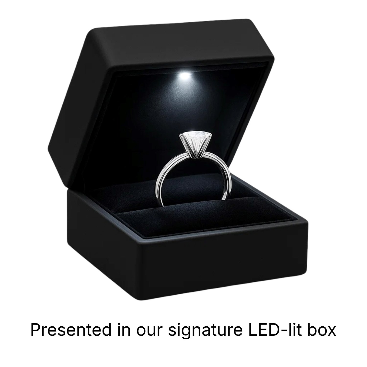 1 Carat Cushion Lab Grown IGI G/VS1 Diamond Solitaire Ring in 10K White Gold - Image 6