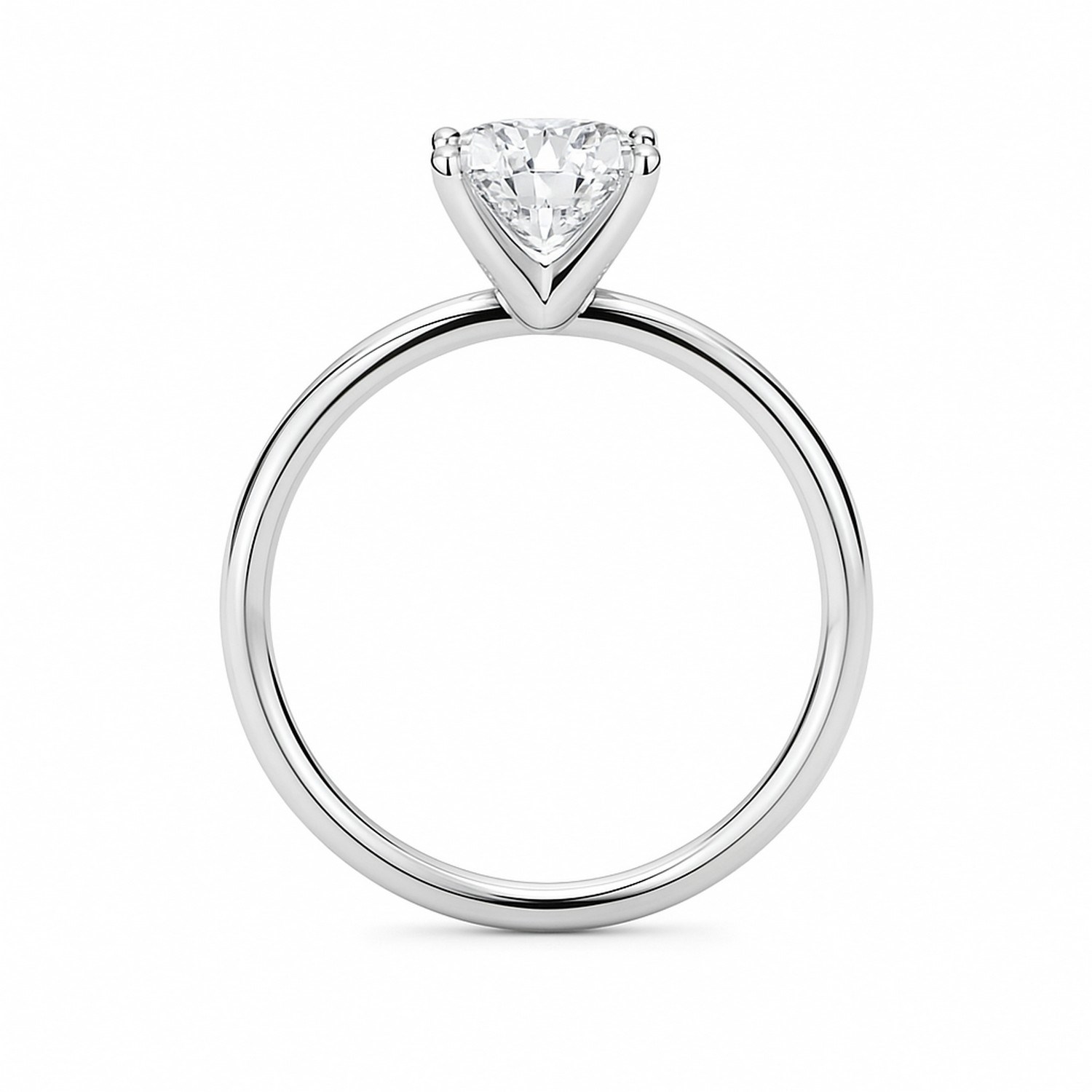 1 Carat Cushion Lab Grown IGI G/VS1 Diamond Solitaire Ring in 10K White Gold - Image 4