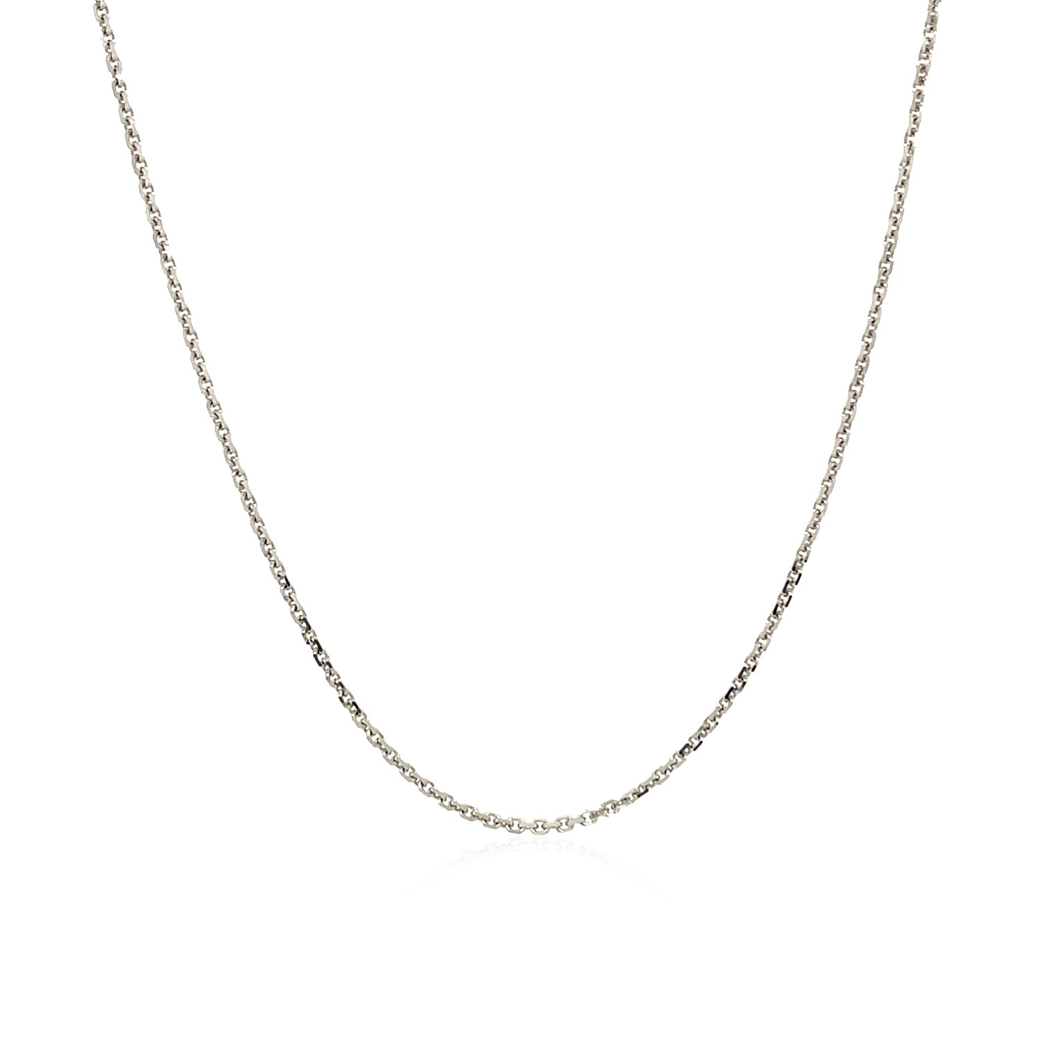 10k White Gold Adjustable Cable Chain (1.10 mm) - Image 2