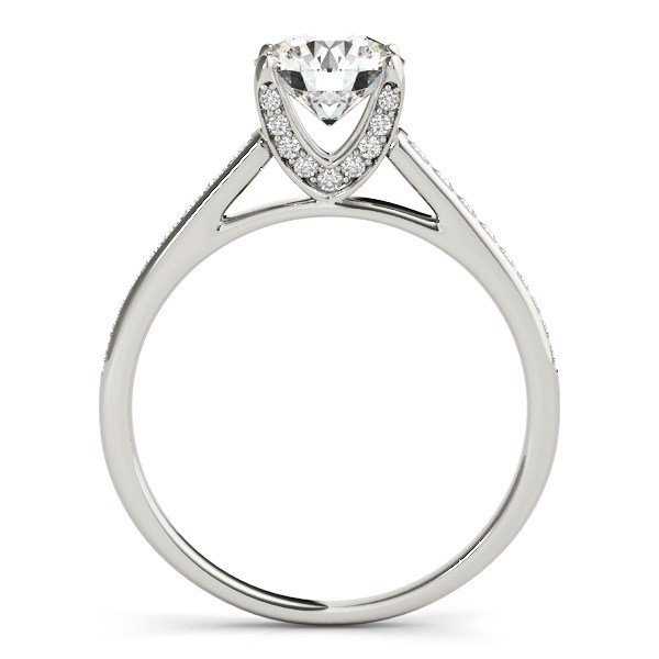14k White Gold Diamond Engagement Ring With Cathedral Design (1 1/3 cttw) - Image 2