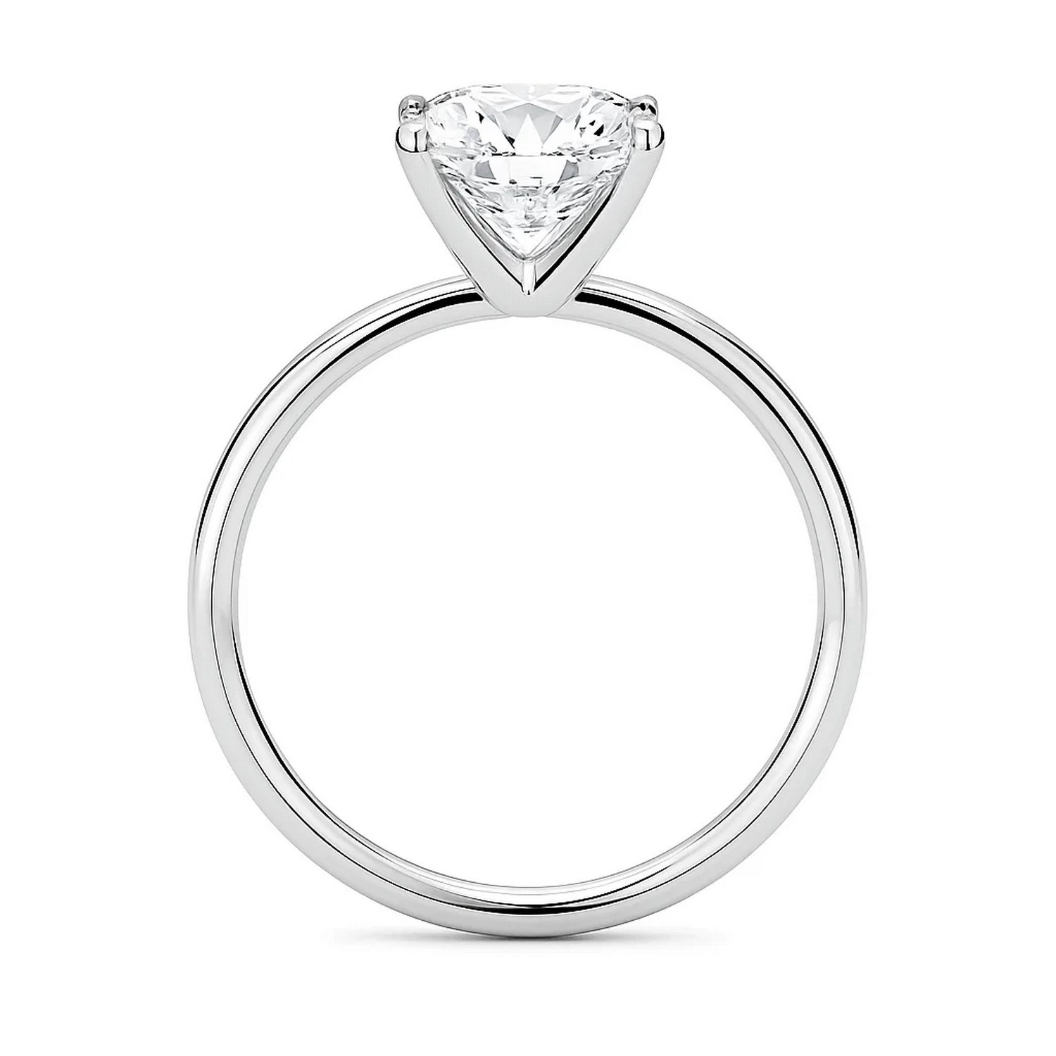 3 Carat Cushion Lab Grown IGI G/VS1 Diamond Solitaire Ring in 10K White Gold - Image 4