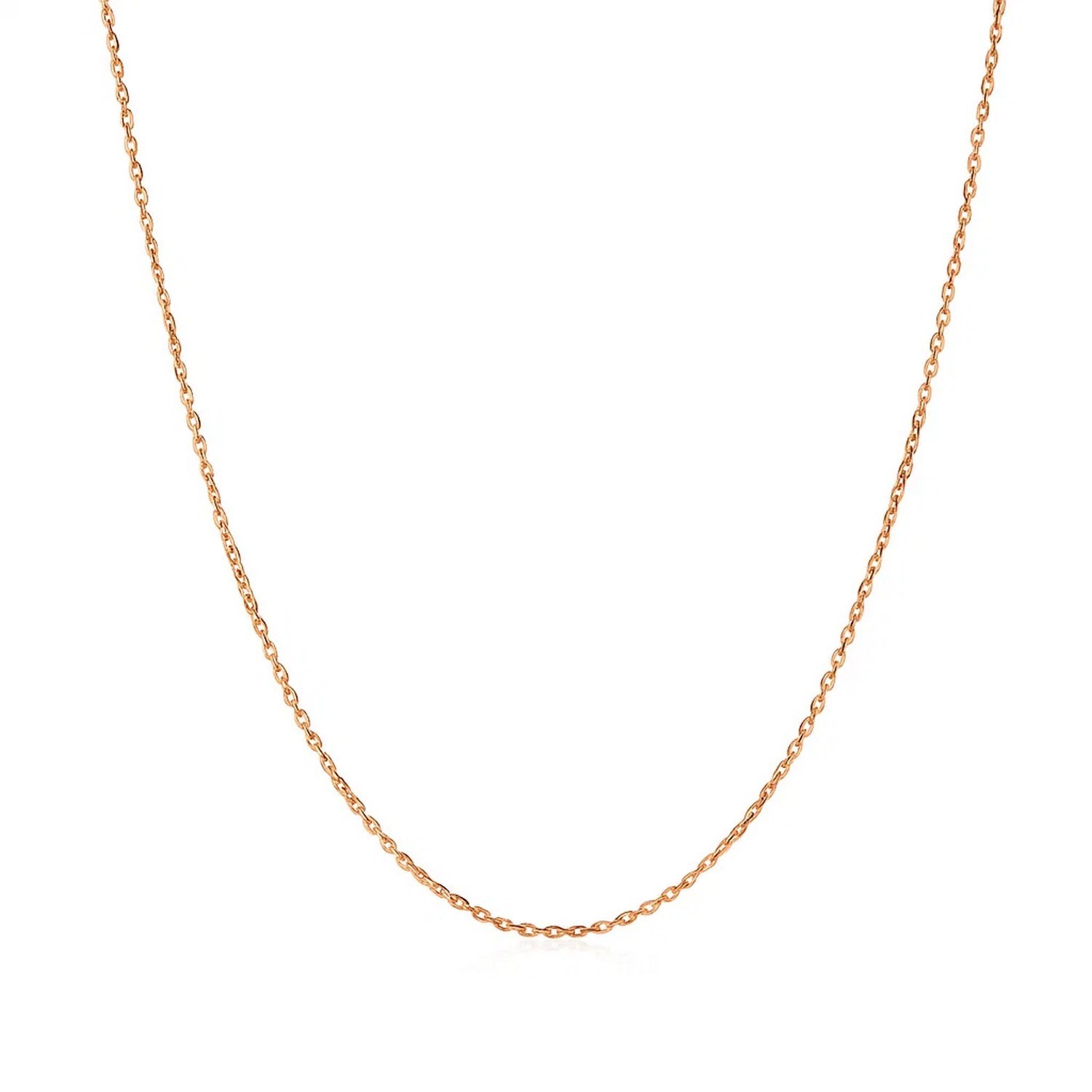 Diamond Cut Cable Link Chain in Rose Gold (0.87 mm) - Image 2