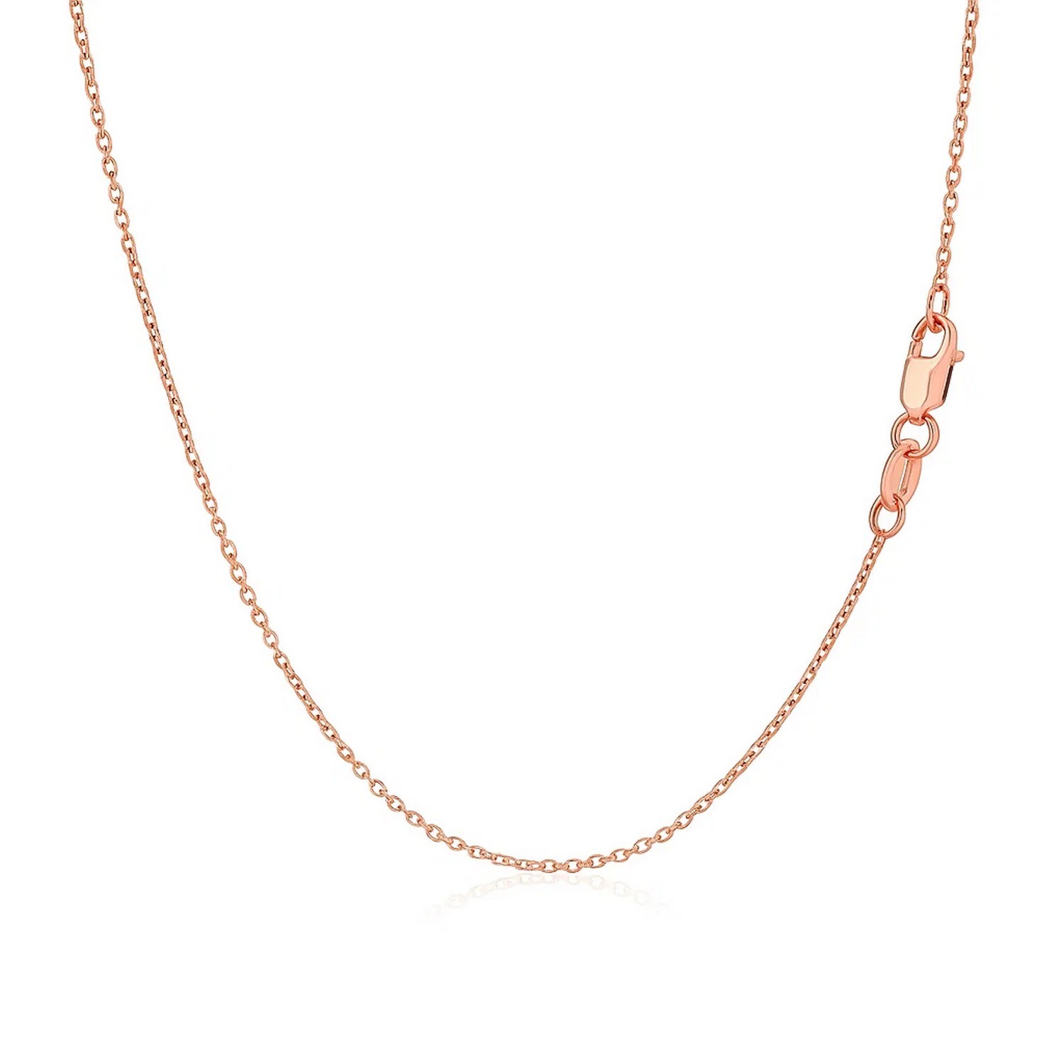 Diamond Cut Cable Link Chain in Rose Gold (0.87 mm) - Image 3