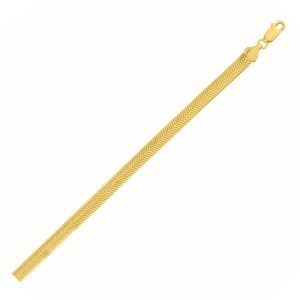14K Yellow Gold Oval Snake Chain (5.30 mm)