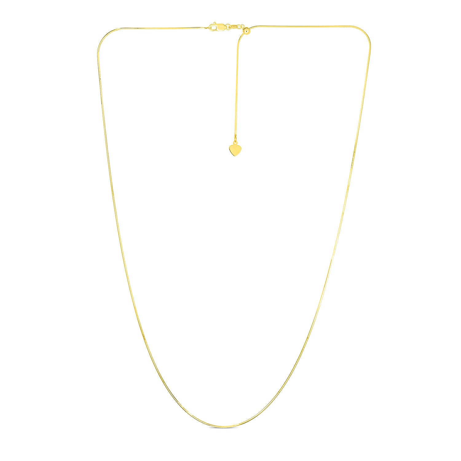 14k Yellow Gold Adjustable Snake Chain (0.80 mm) - Image 2