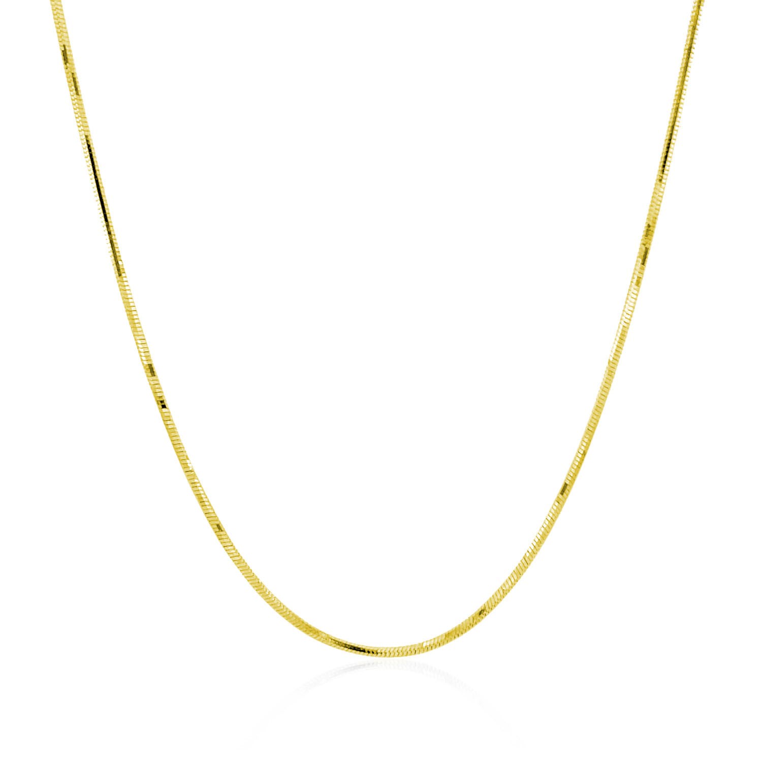 14k Yellow Gold Adjustable Snake Chain (0.80 mm) - Image 5