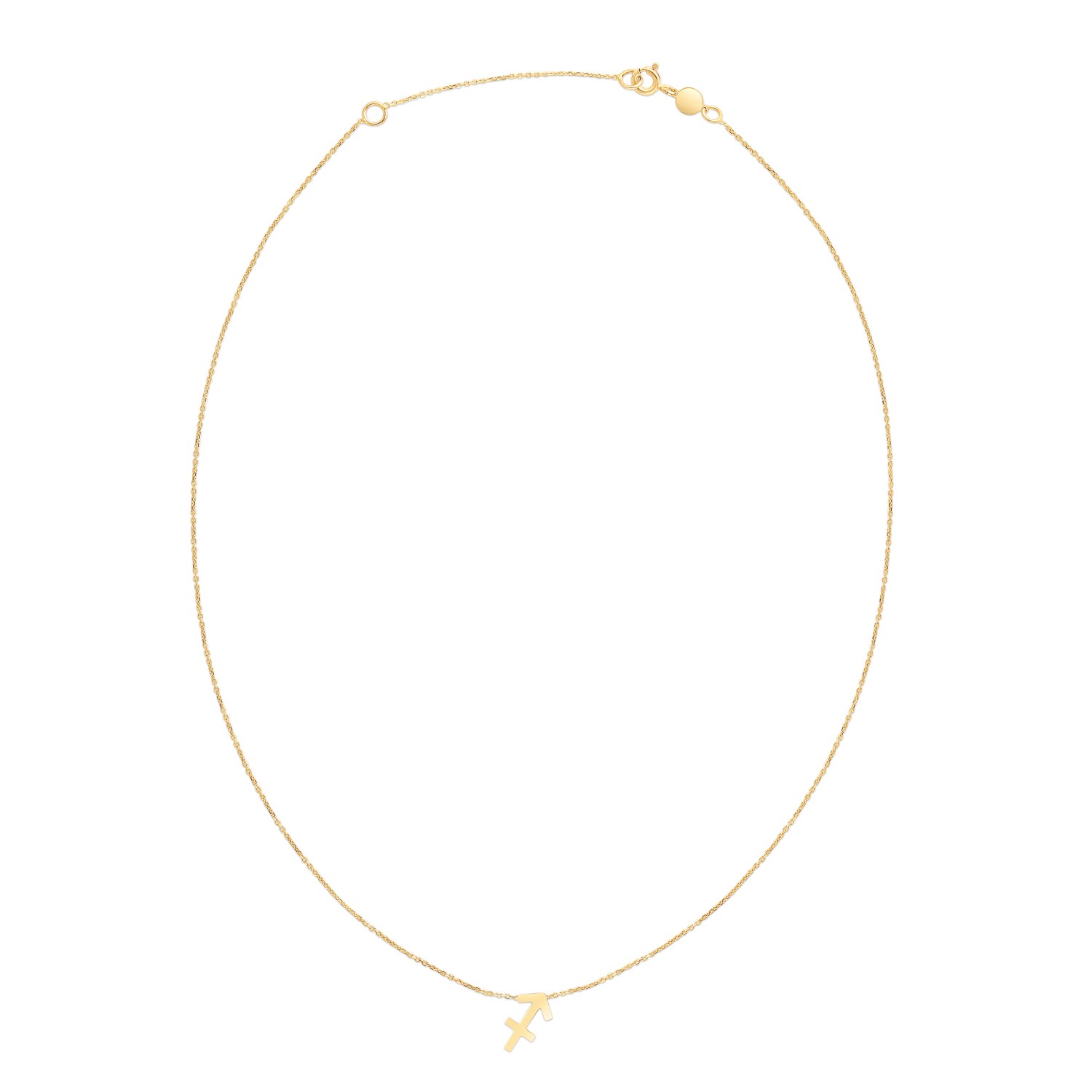 14K Yellow Gold Sagittarius Necklace - Image 2