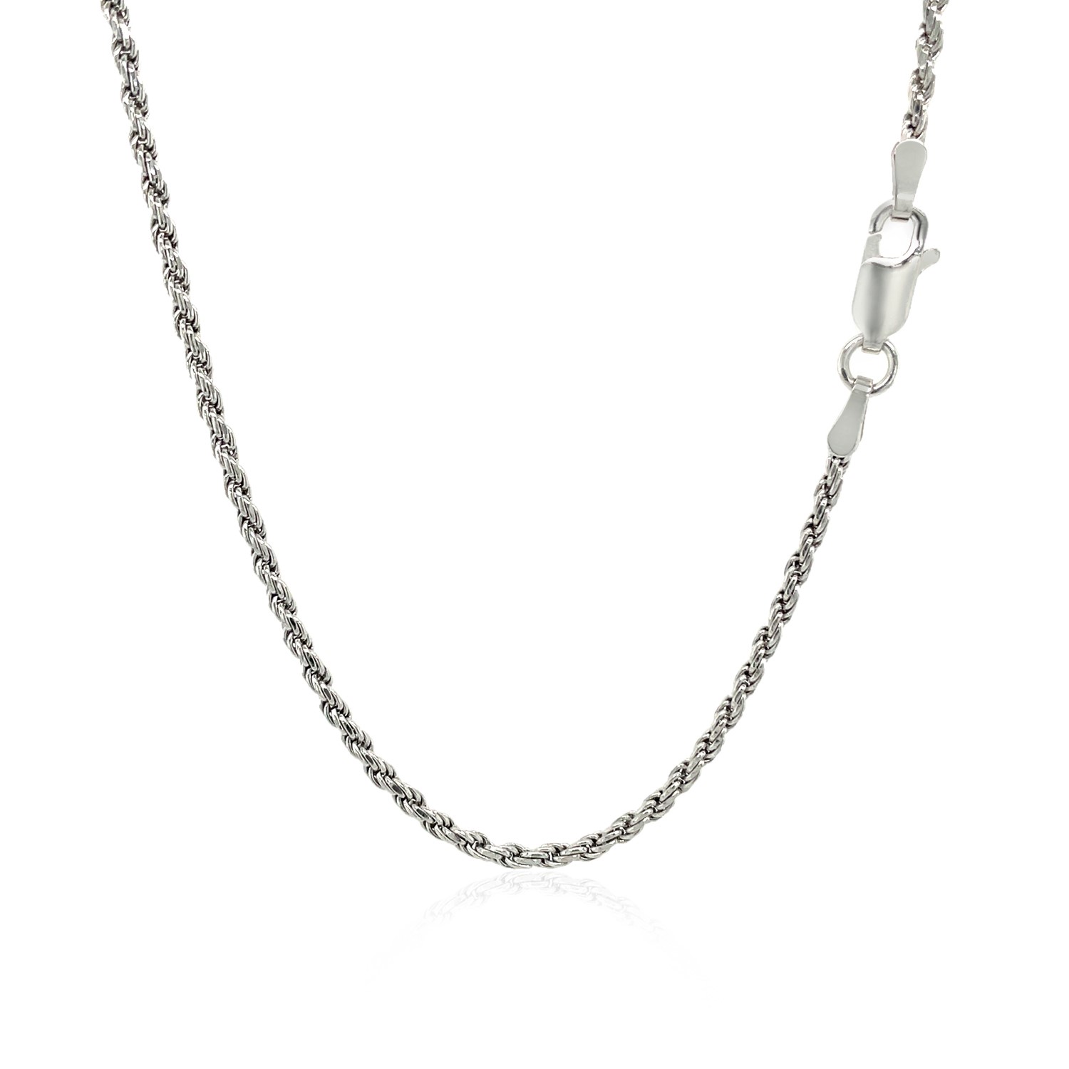 Sterling Silver 1.8mm Diamond Cut Rope Style Chain - Image 3