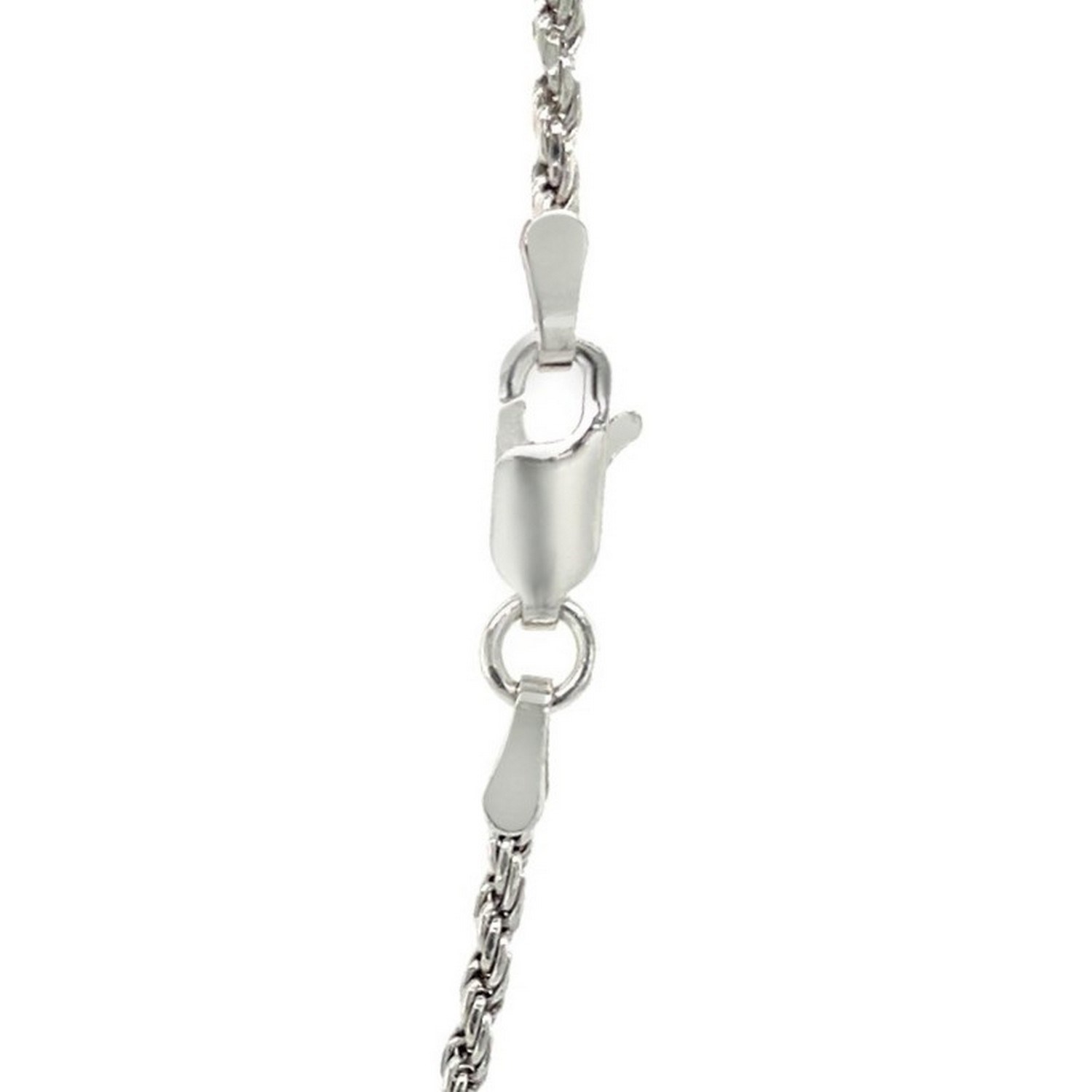 Sterling Silver 1.8mm Diamond Cut Rope Style Chain - Image 4
