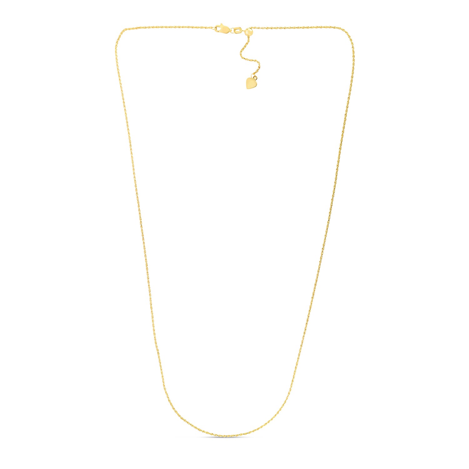 14k Yellow Gold Adjustable Rope Chain (0.95 mm) - Image 2