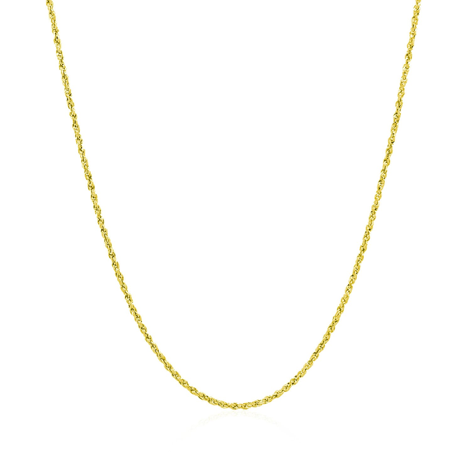 14k Yellow Gold Adjustable Rope Chain (0.95 mm) - Image 4
