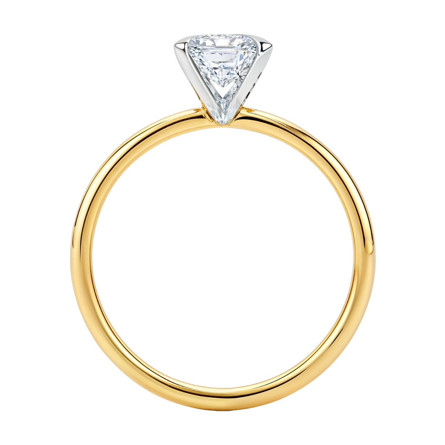 2 Carat Emerald Lab Grown IGI G/VS1 Diamond Solitaire Ring in 14K Yellow Gold - Image 4