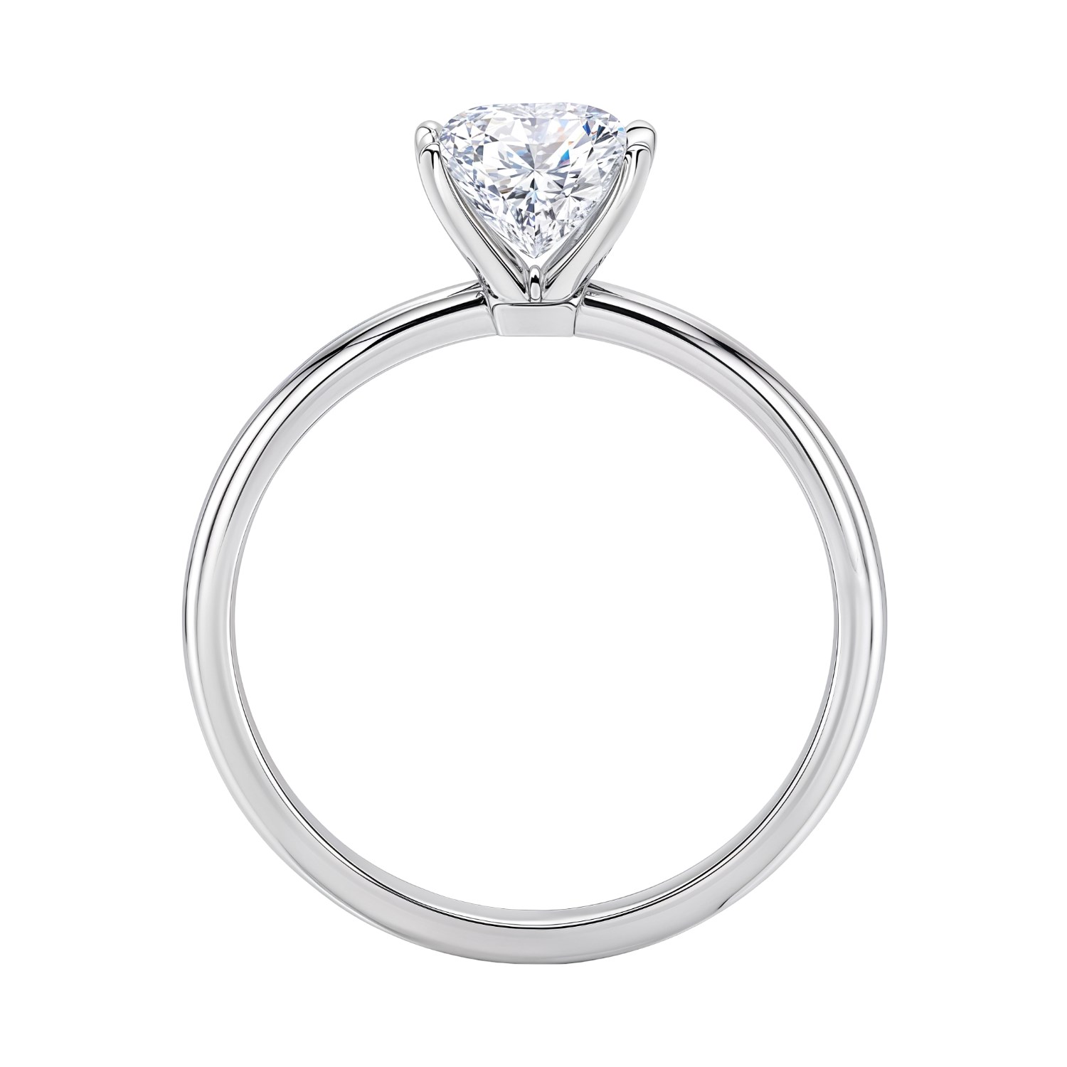 3 Carat Radiant Lab Grown IGI G/VS1 Diamond Solitaire Ring in 10K White Gold - Image 4