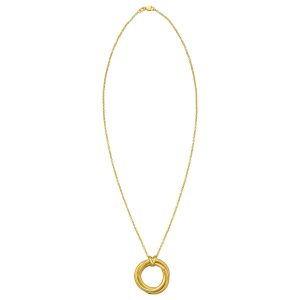 14K Yellow Gold Interlocking Large Trinity Necklace