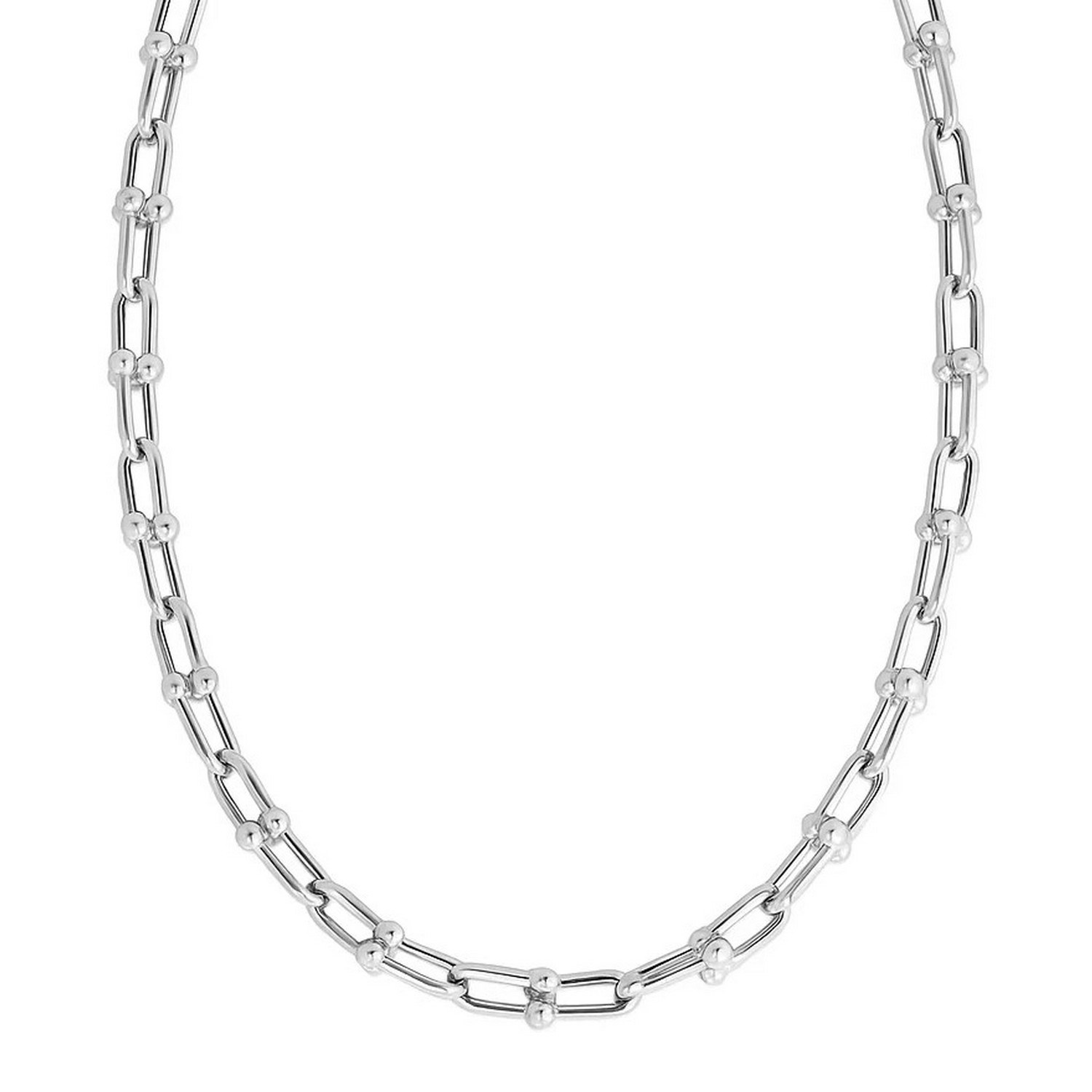 Sterling Silver Rhodium Plated Jax Link Bead Chain (9.30 mm) - Image 2
