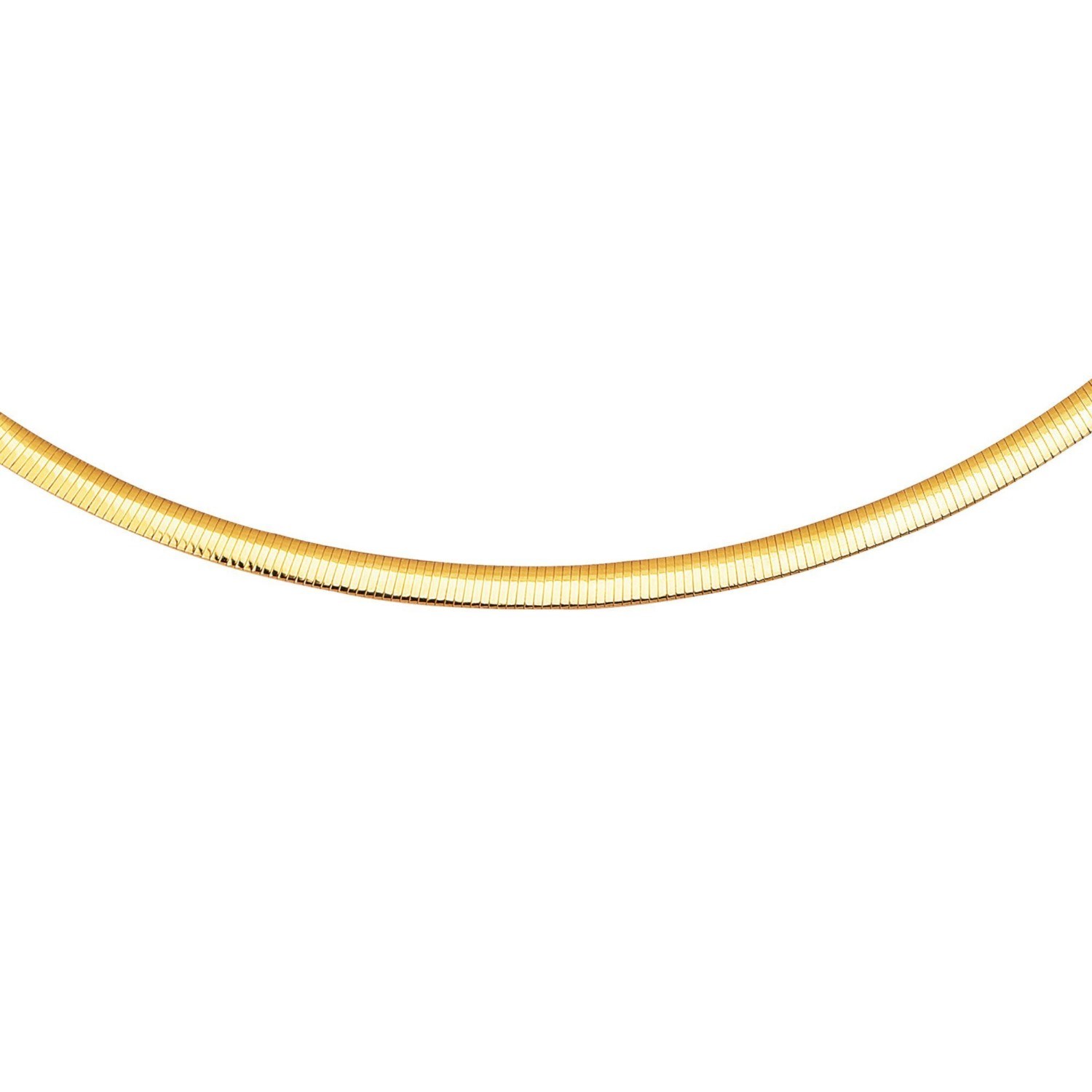 14K Yellow Gold And Silver Reversible Omega Chain Necklace (5.00 mm) - Image 2