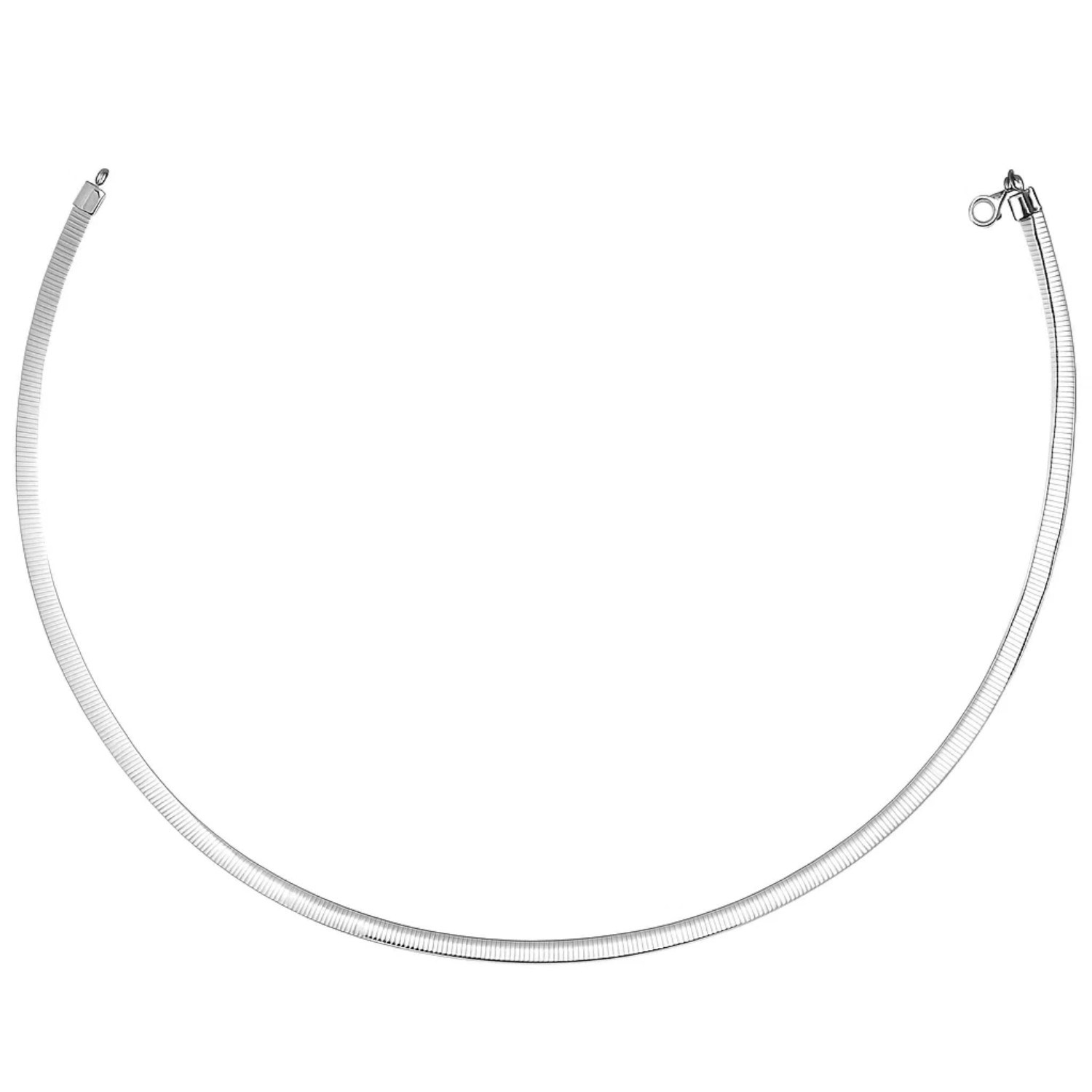 14K Yellow Gold And Silver Reversible Omega Chain Necklace (5.00 mm) - Image 3