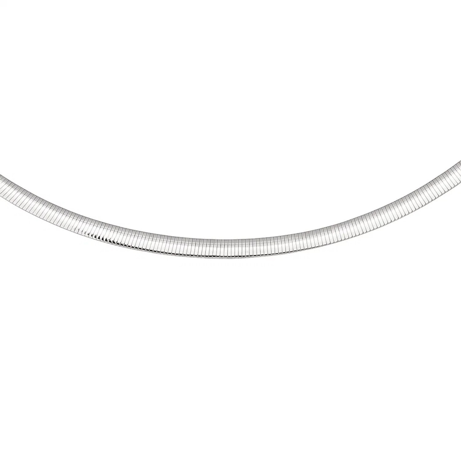 14K Yellow Gold And Silver Reversible Omega Chain Necklace (5.00 mm) - Image 4