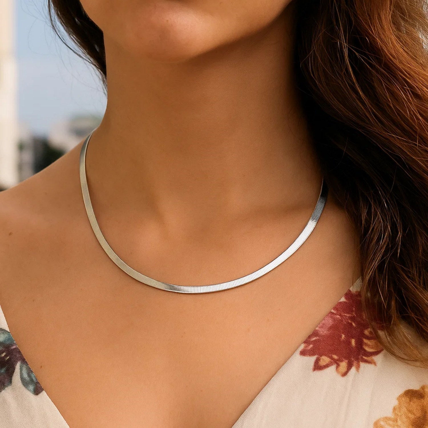 14K Yellow Gold And Silver Reversible Omega Chain Necklace (5.00 mm) - Image 6