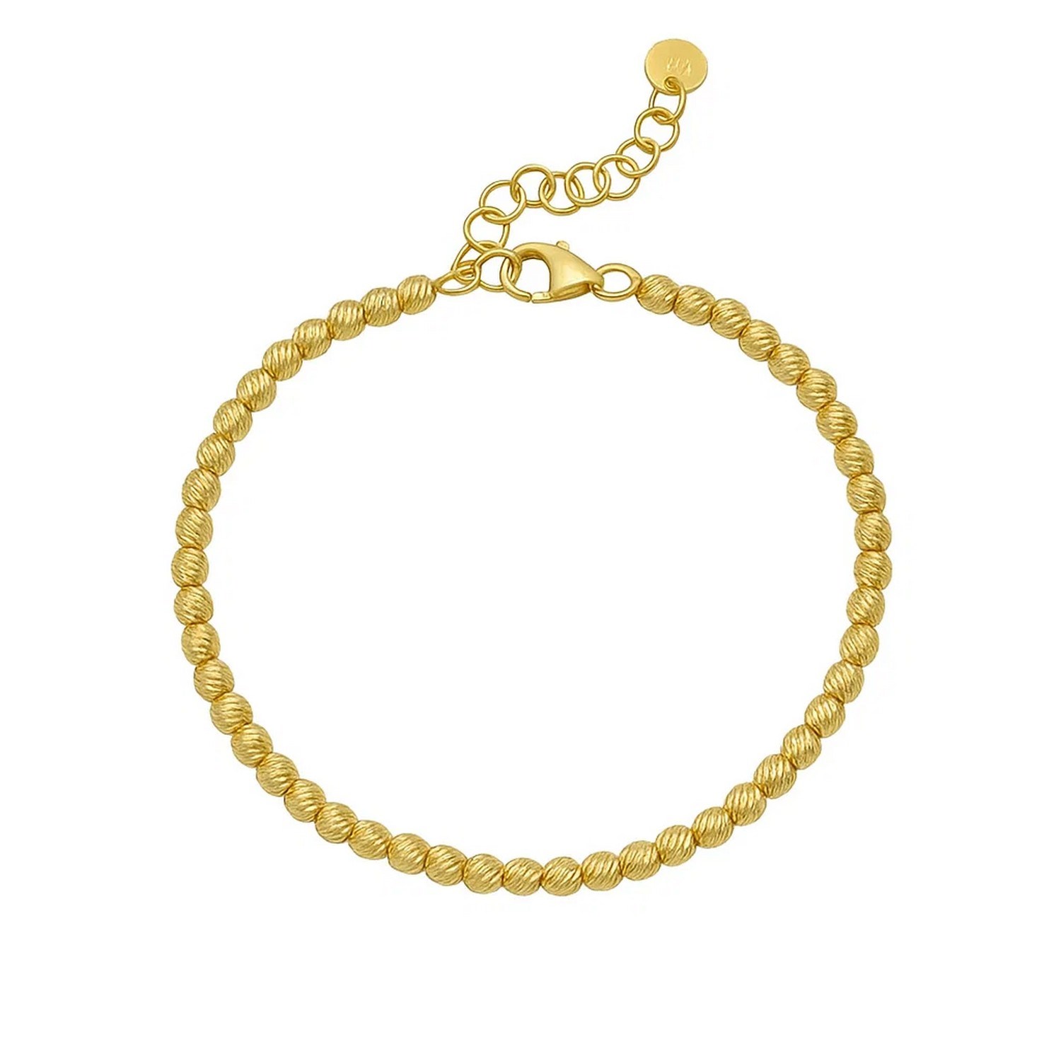 14K Yellow Gold Bead Bracelet (3.00 mm) - Image 2