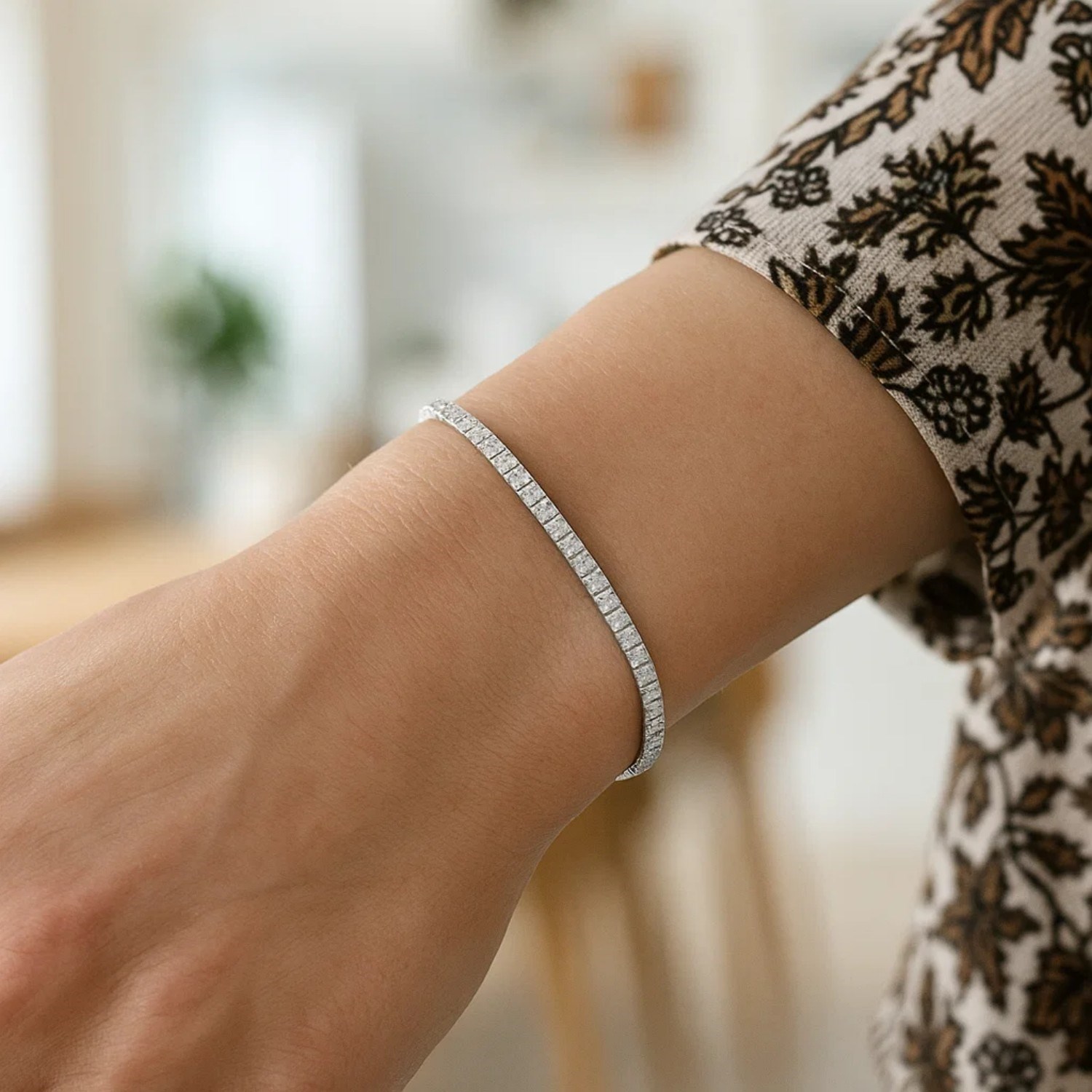 14K White Gold Mini Glacier Bracelet (2.10 mm) - Image 4