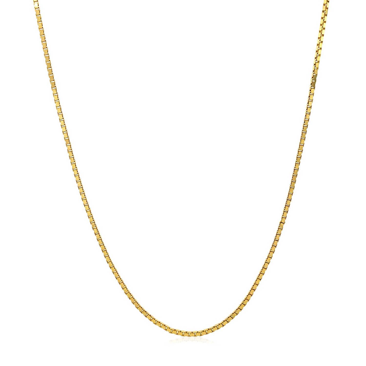 14k Yellow Gold Adjustable Box Chain (1.10 mm) - Image 2