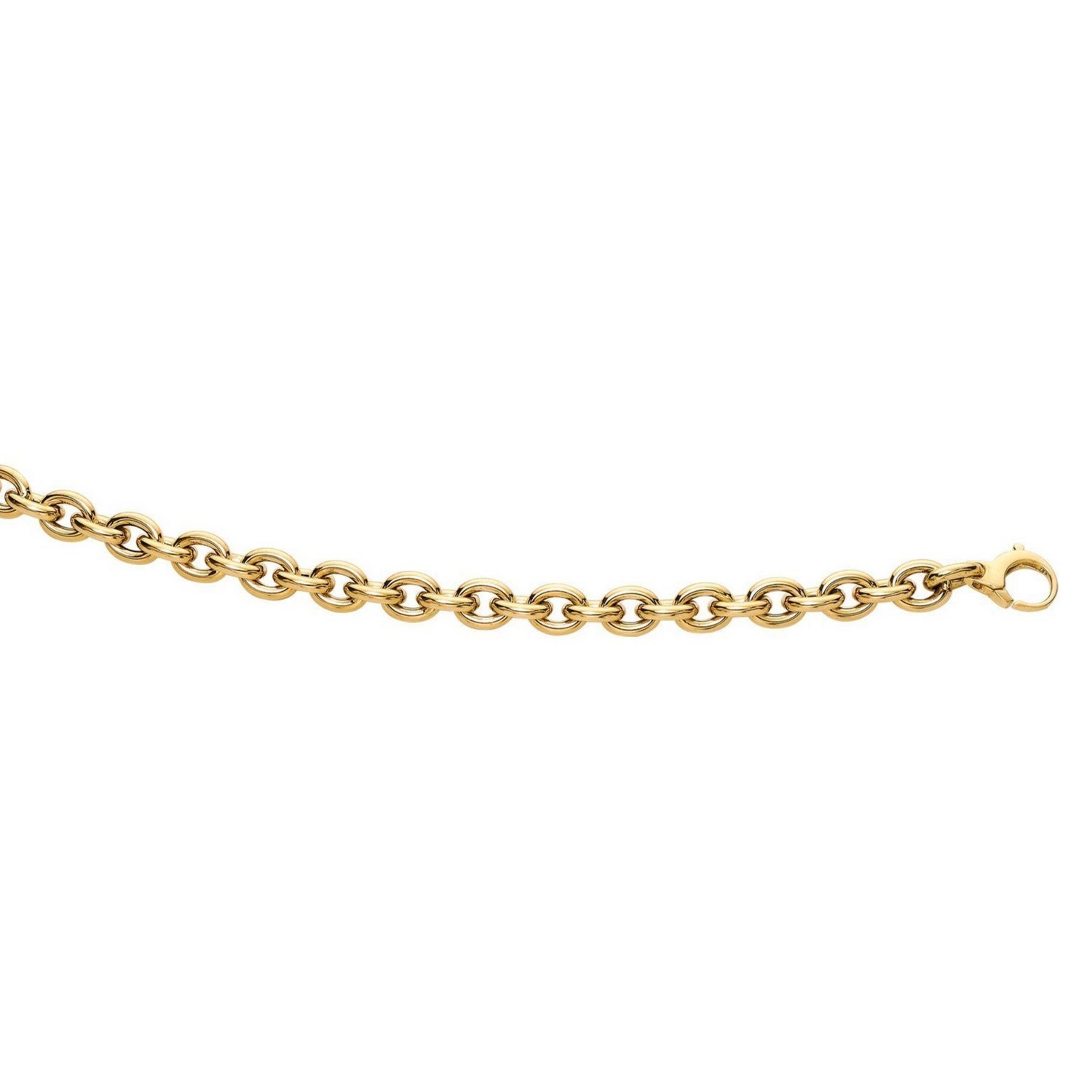 14k Yellow Gold Polished Cable Link Necklace - Image 2