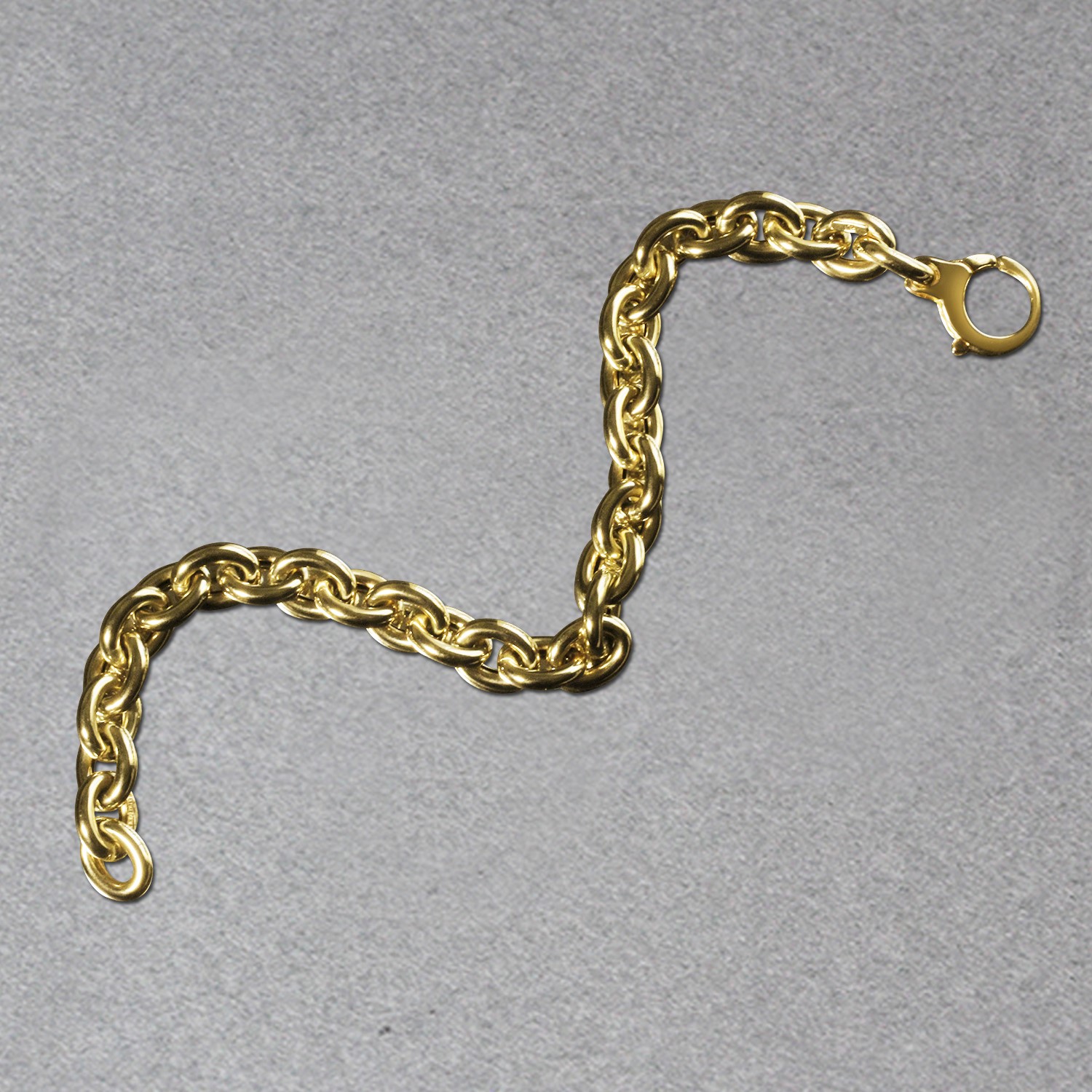 14k Yellow Gold Polished Cable Link Necklace - Image 5