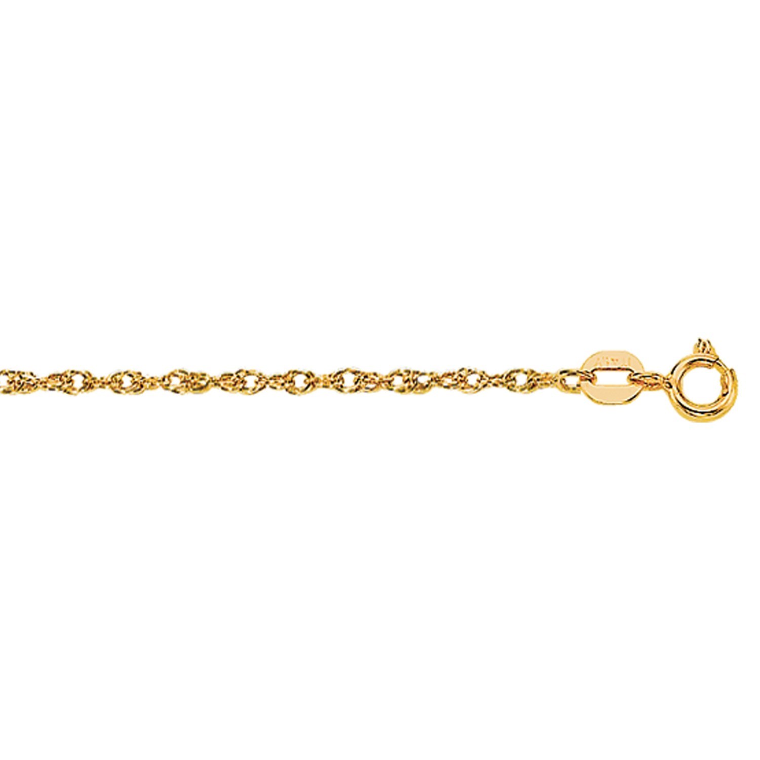 14k Yellow Gold Machine Rope Chain (1.20 mm) - Image 2