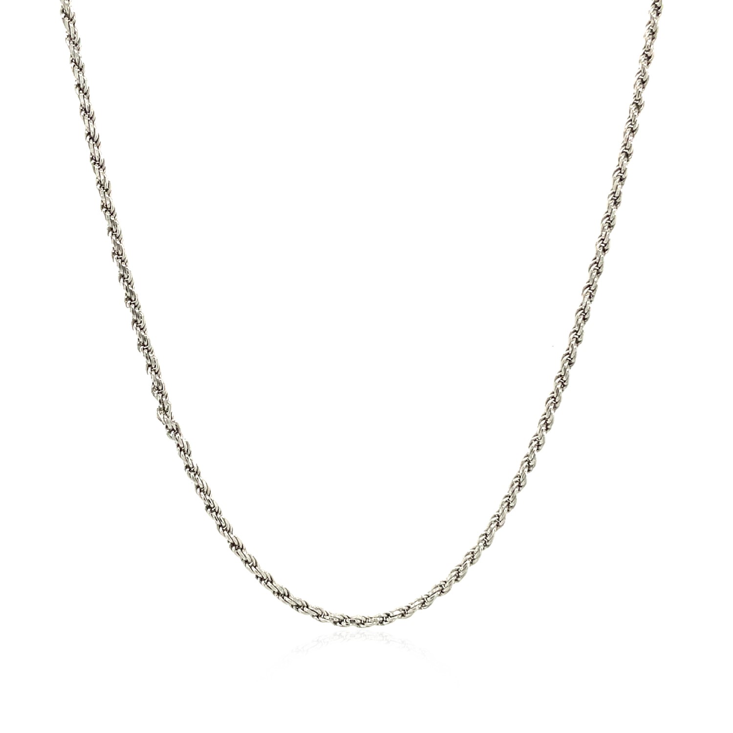 Sterling Silver Diamond Cut Rope Style Chain (1.40 mm) - Image 2