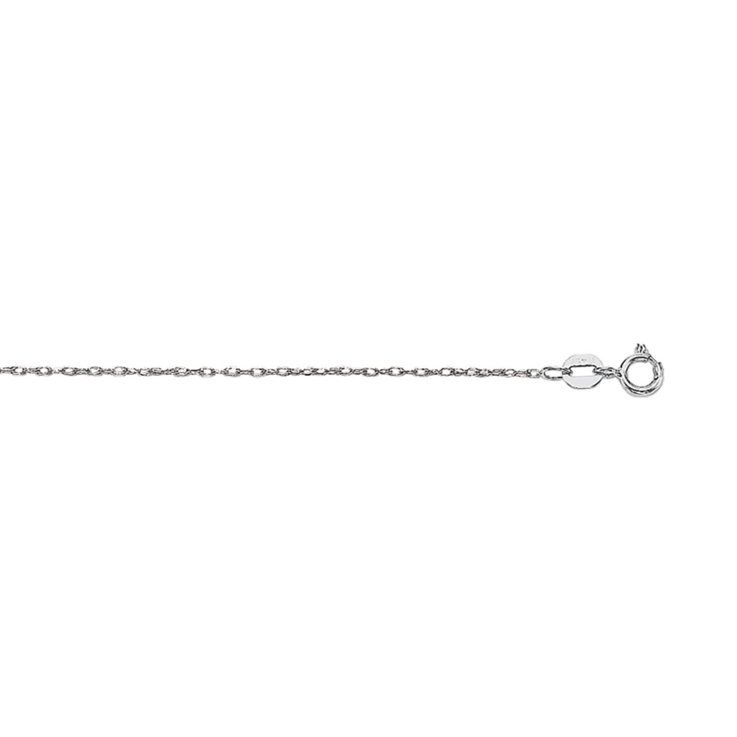 14k White Gold Machine Rope Chain (0.80 mm) - Image 2