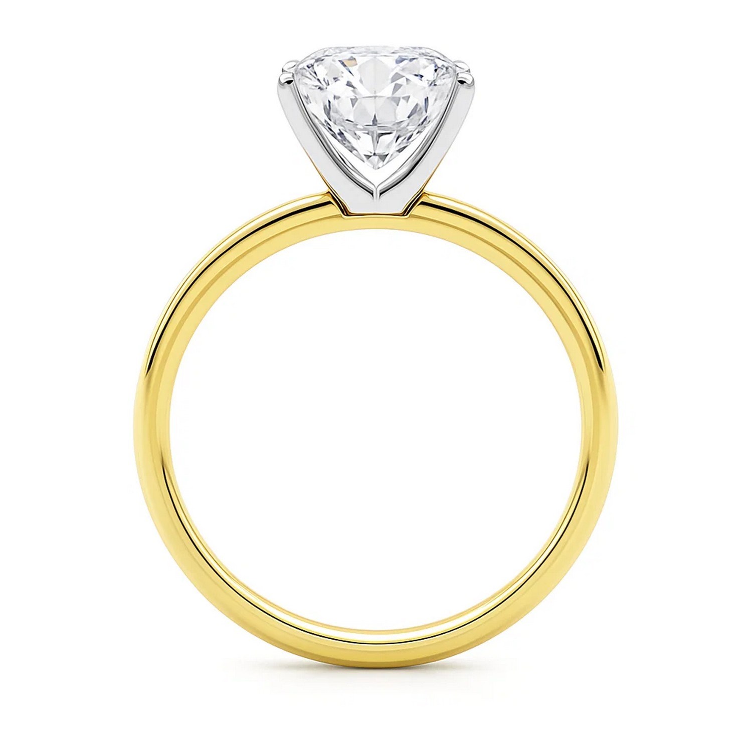 5 Carat Cushion Lab Grown IGI G/VS1 Diamond Solitaire Ring in 10K Yellow Gold - Image 4