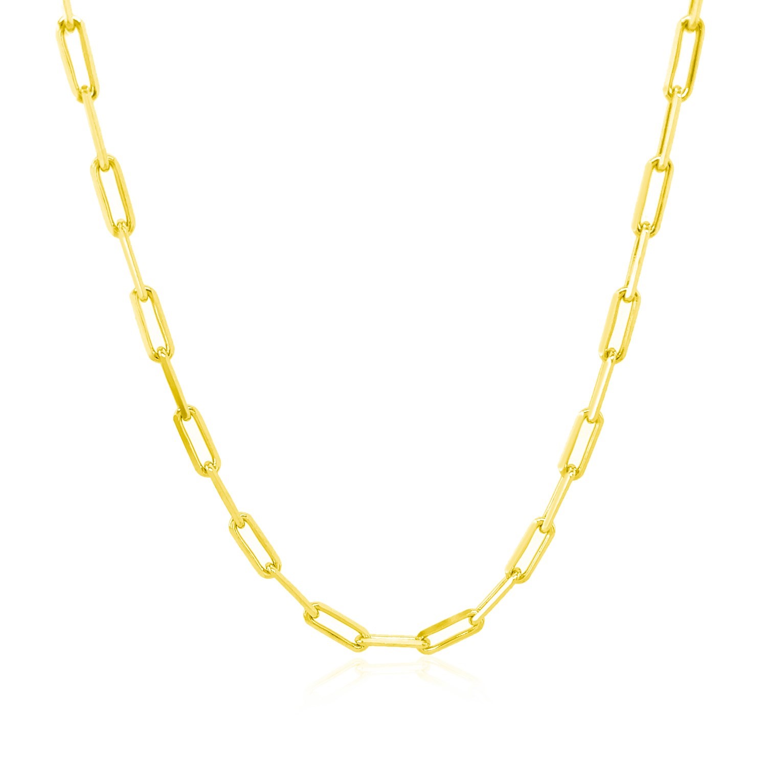 18K Yellow Gold Paperclip Chain (2.50 mm) - Image 2