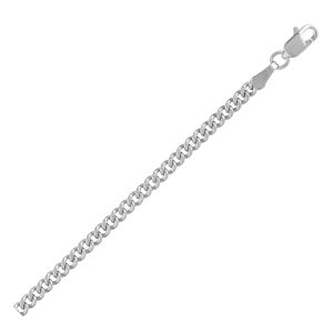 14k White Gold Light Gourmette Chain (2.80 mm)