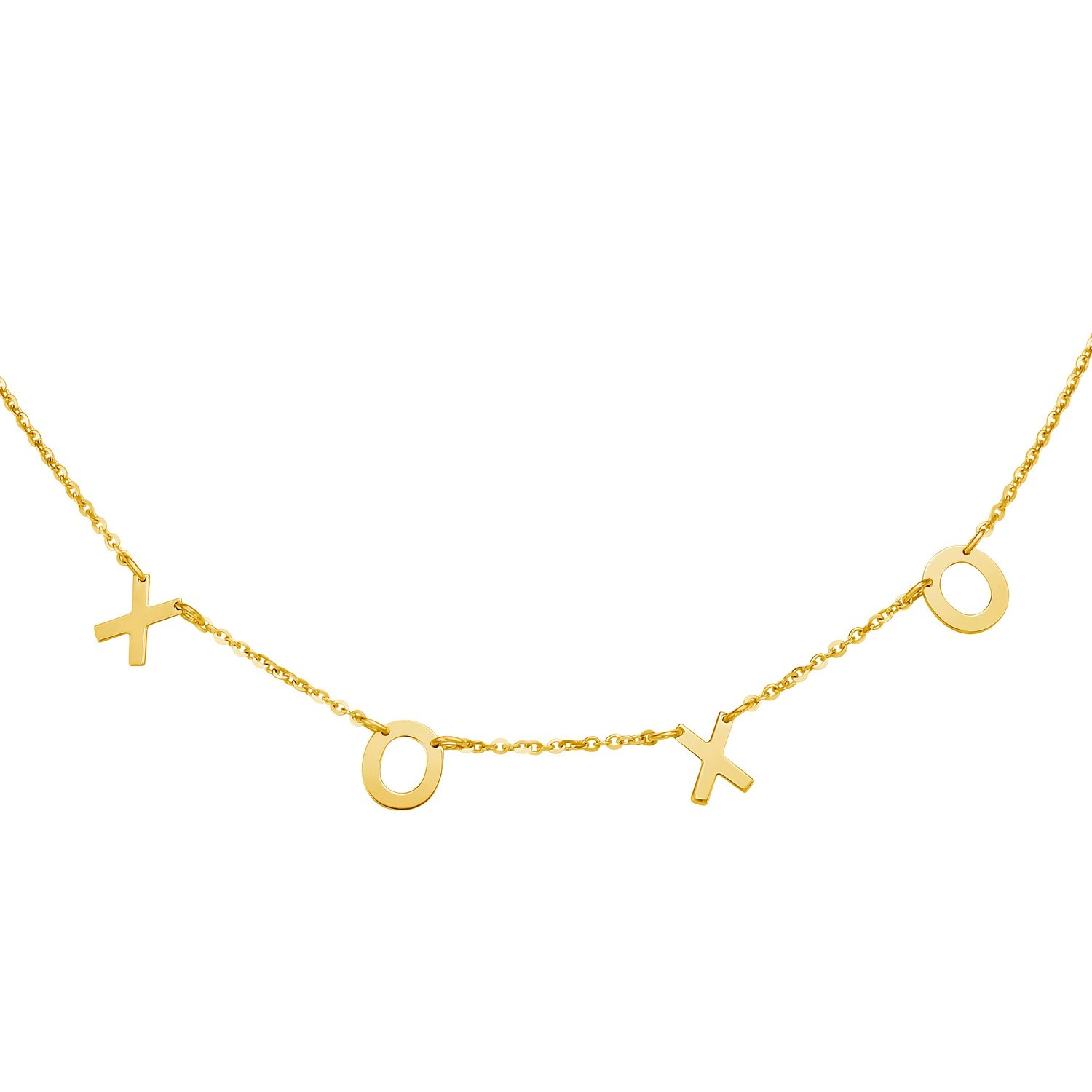 14K Yellow Gold XOXO Necklace - Image 3