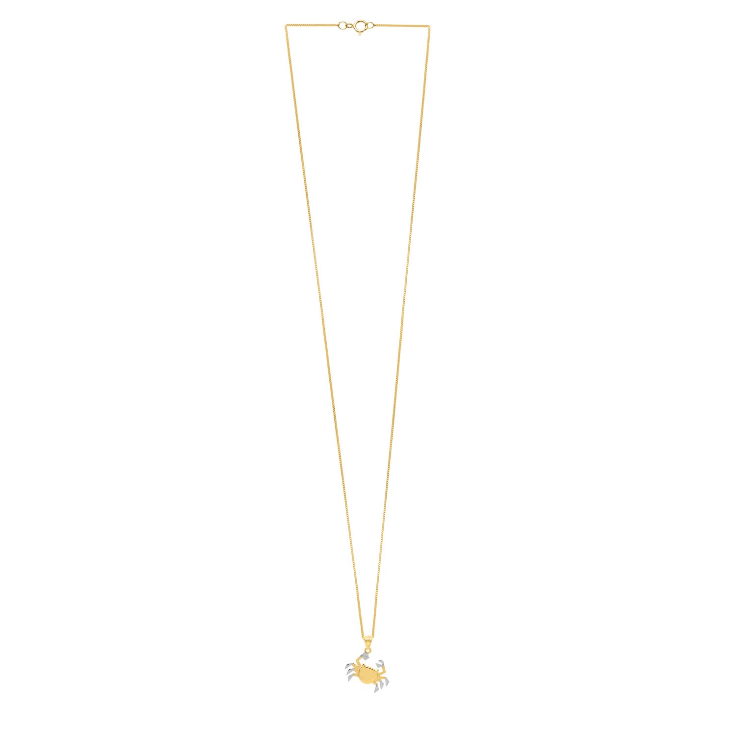 Crab Necklace in 10K Two Tone Yellow Gold - Image 2