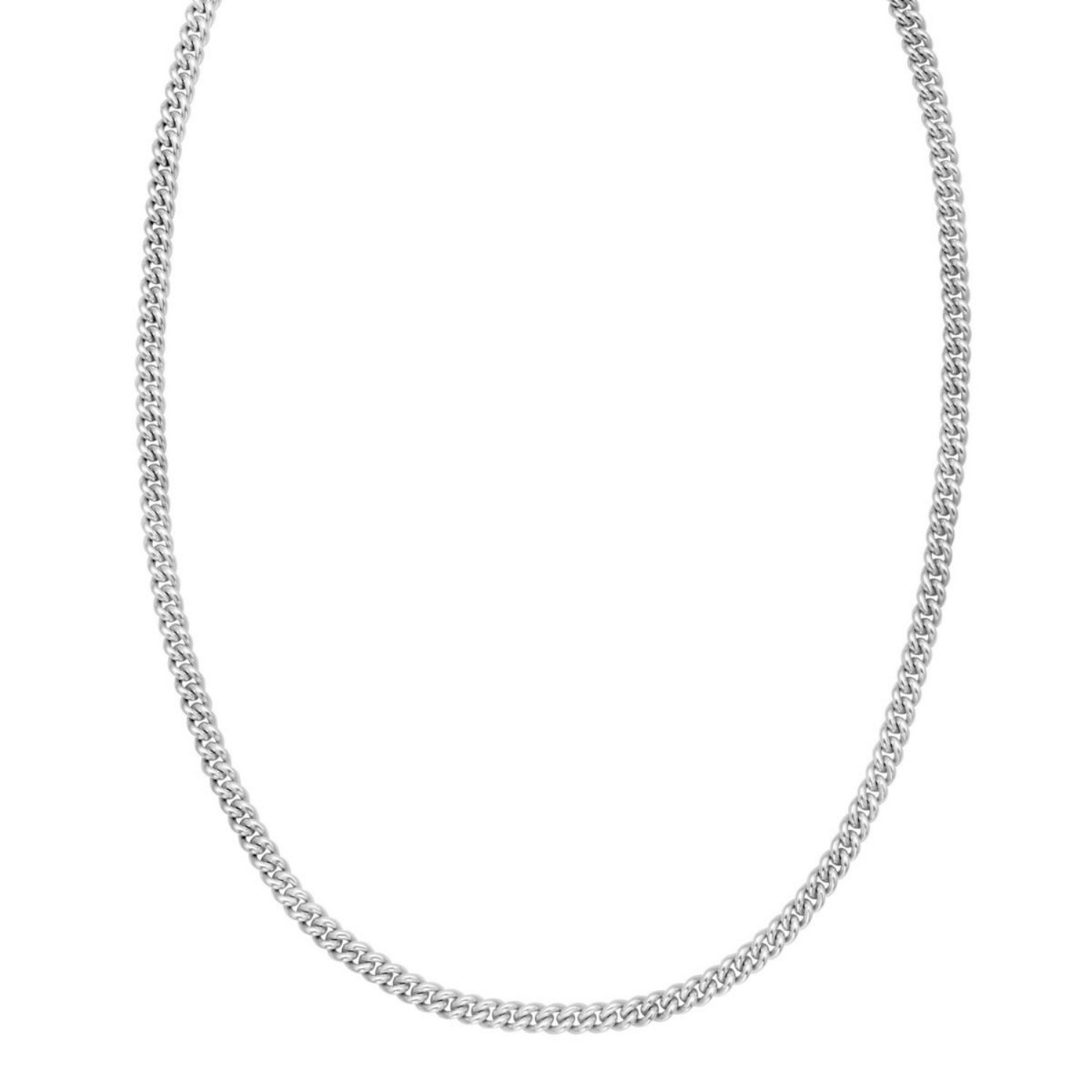 Sterling Silver Rhodium Plated Vintage Puffed Miami Cuban Chain (4.10 mm) - Image 2