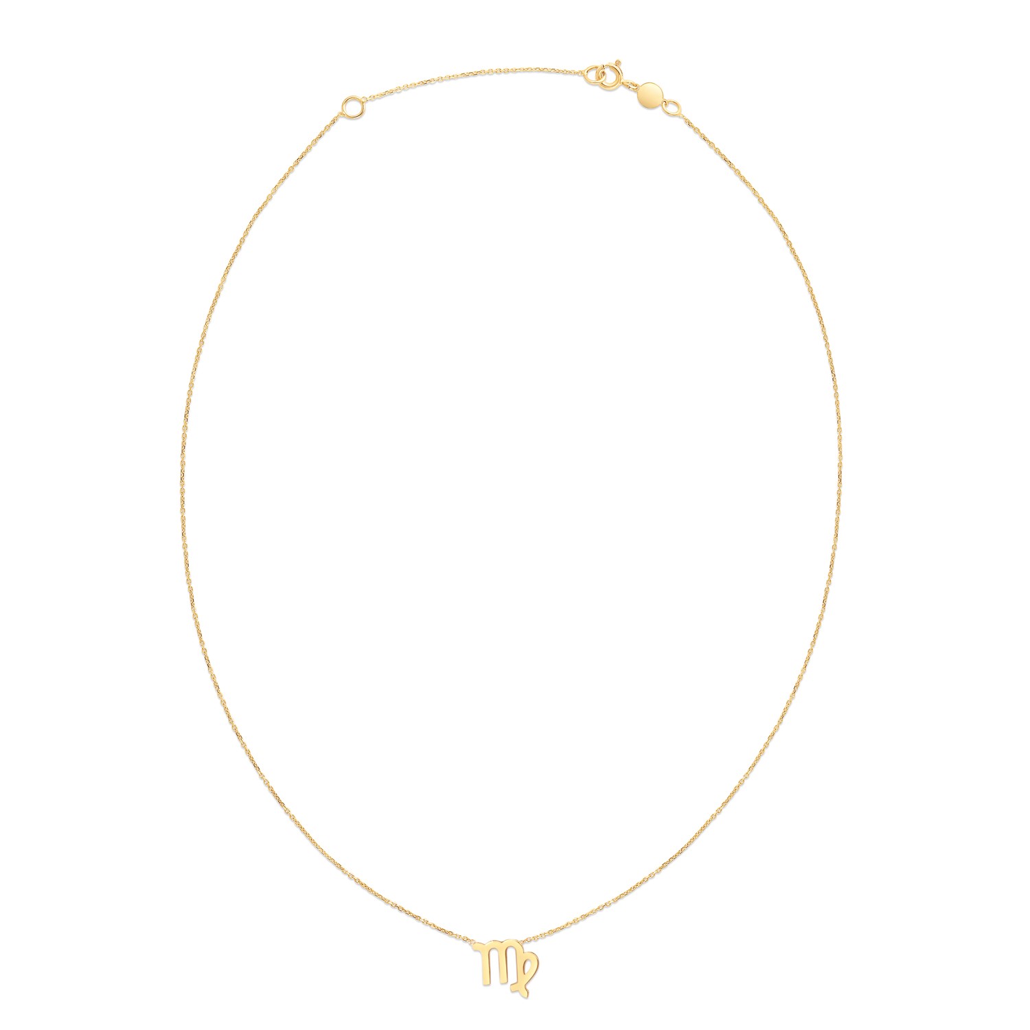 14K Yellow Gold Virgo Necklace - Image 2