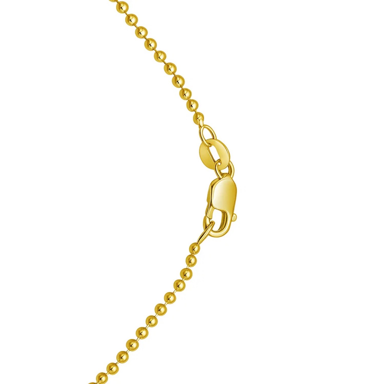 14K Yellow Gold Multi Gemstone Heart Necklace (1.50 mm) - Image 3