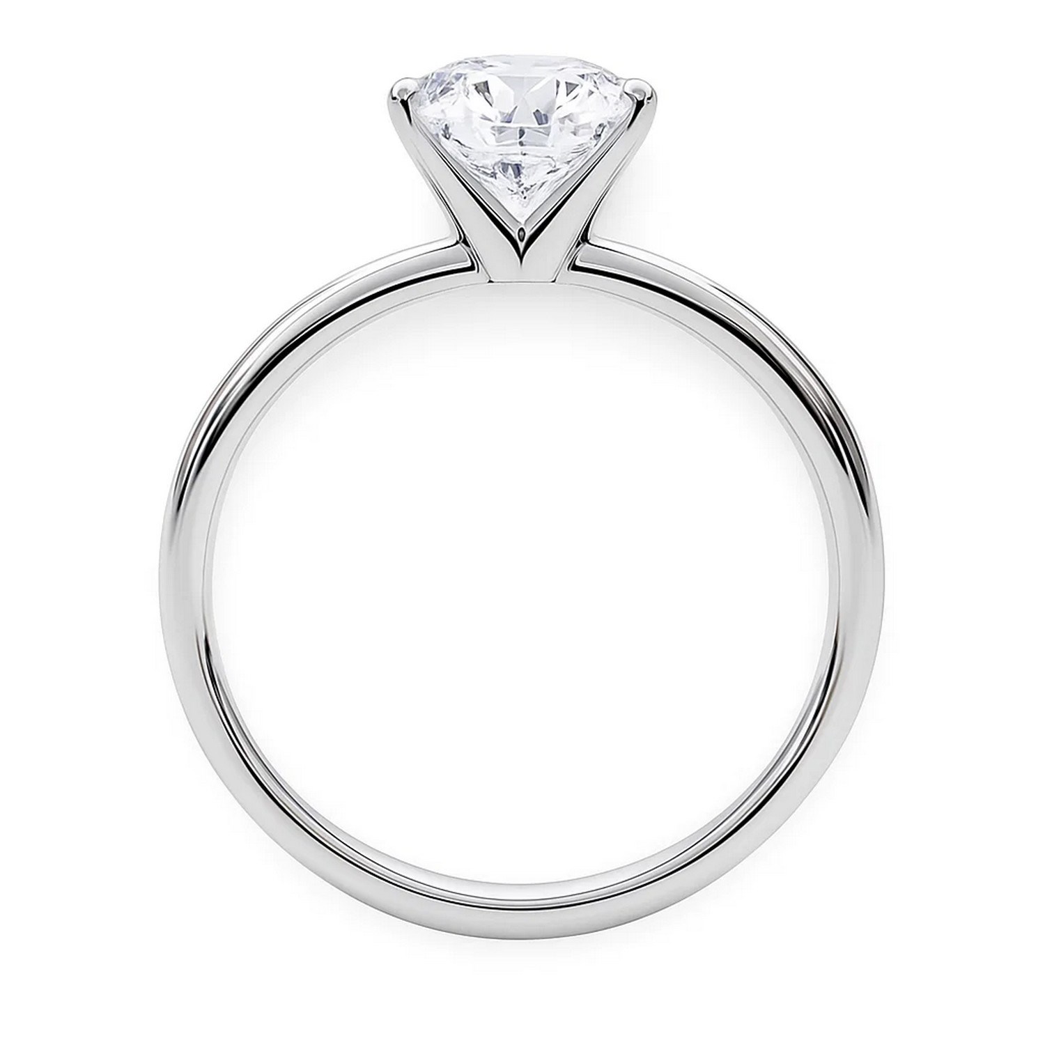 3 Carat Round Lab Grown IGI G/VS1 Diamond Solitaire Ring in 10K White Gold - Image 4