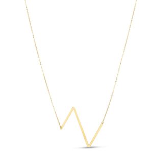 14K Yellow Gold Yours Truly Large Initial Z Necklace