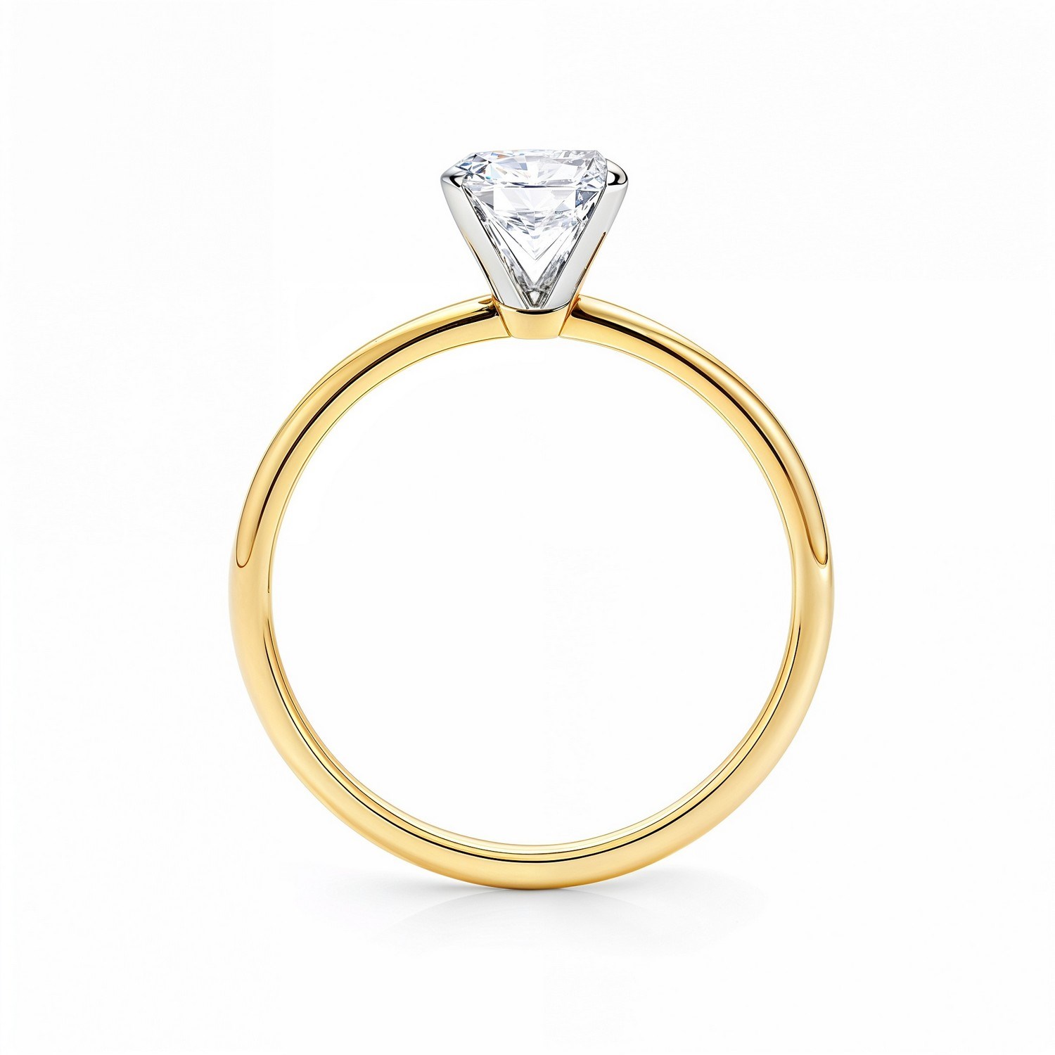 1.50Ct Radiant Lab Grown IGI G/VS1 Diamond Ring in 10K Yellow Gold - Image 4