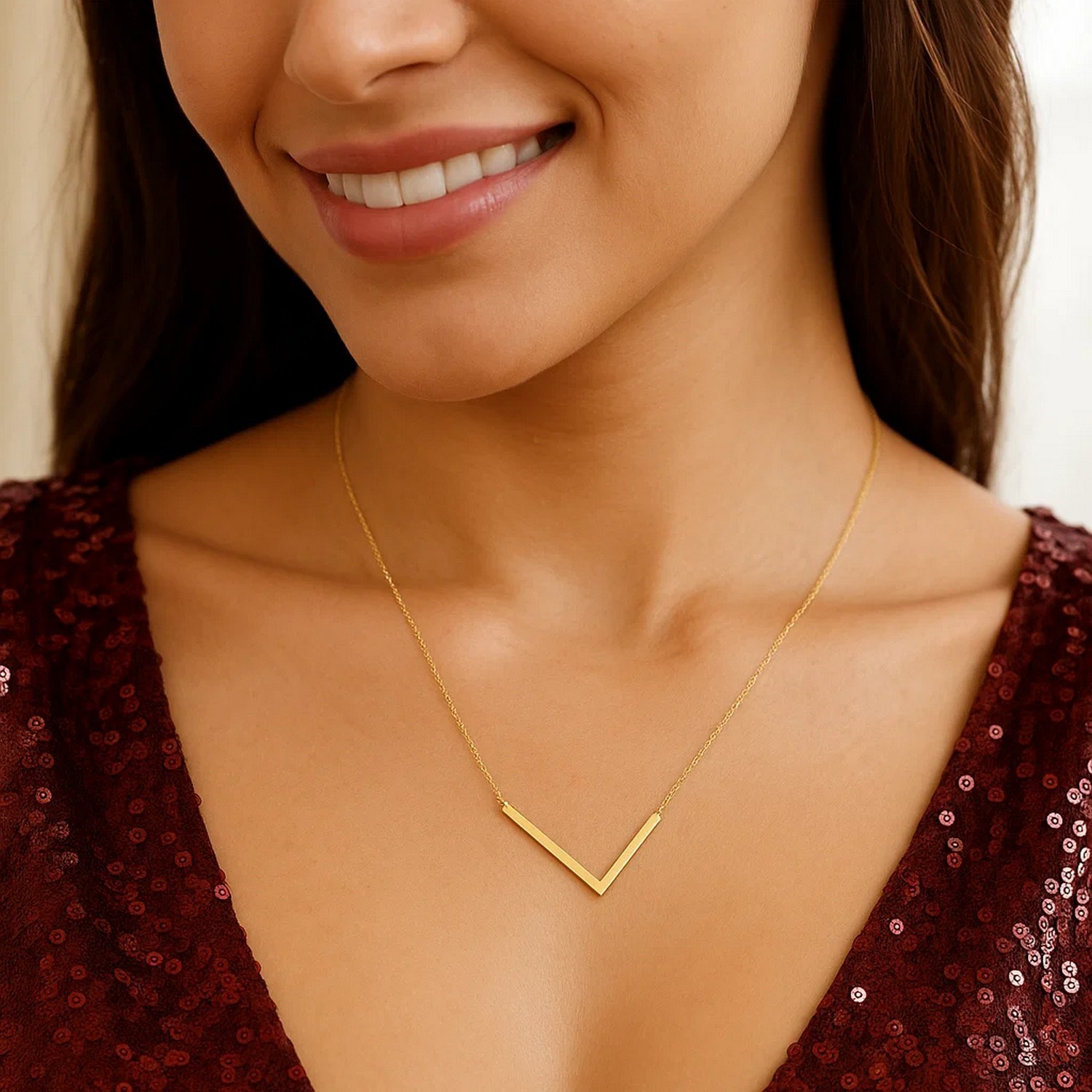 14K Yellow Gold Yours Truly Large Initial L Necklace - Image 3