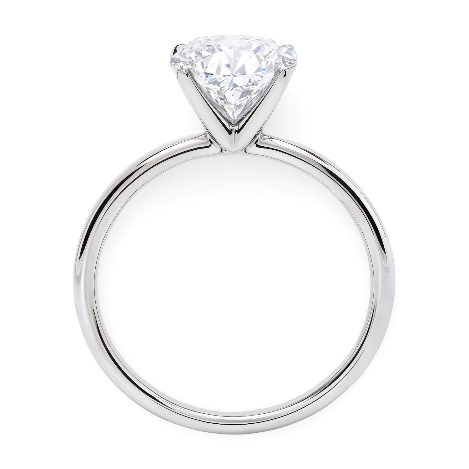 3 Carat Oval Lab Grown IGI G/VS1 Diamond Solitaire Ring in 10K White Gold - Image 3