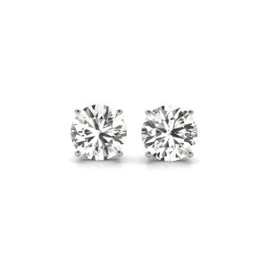 4 cttw Certified IGI Lab Grown Round Diamond Stud Earrings 14k White Gold(G/VS2)