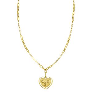 14K Yellow Gold Lucky Forever Heart Necklace