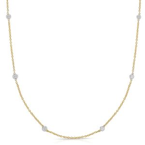 14K Yellow Gold Diamonds by the Yard Necklace